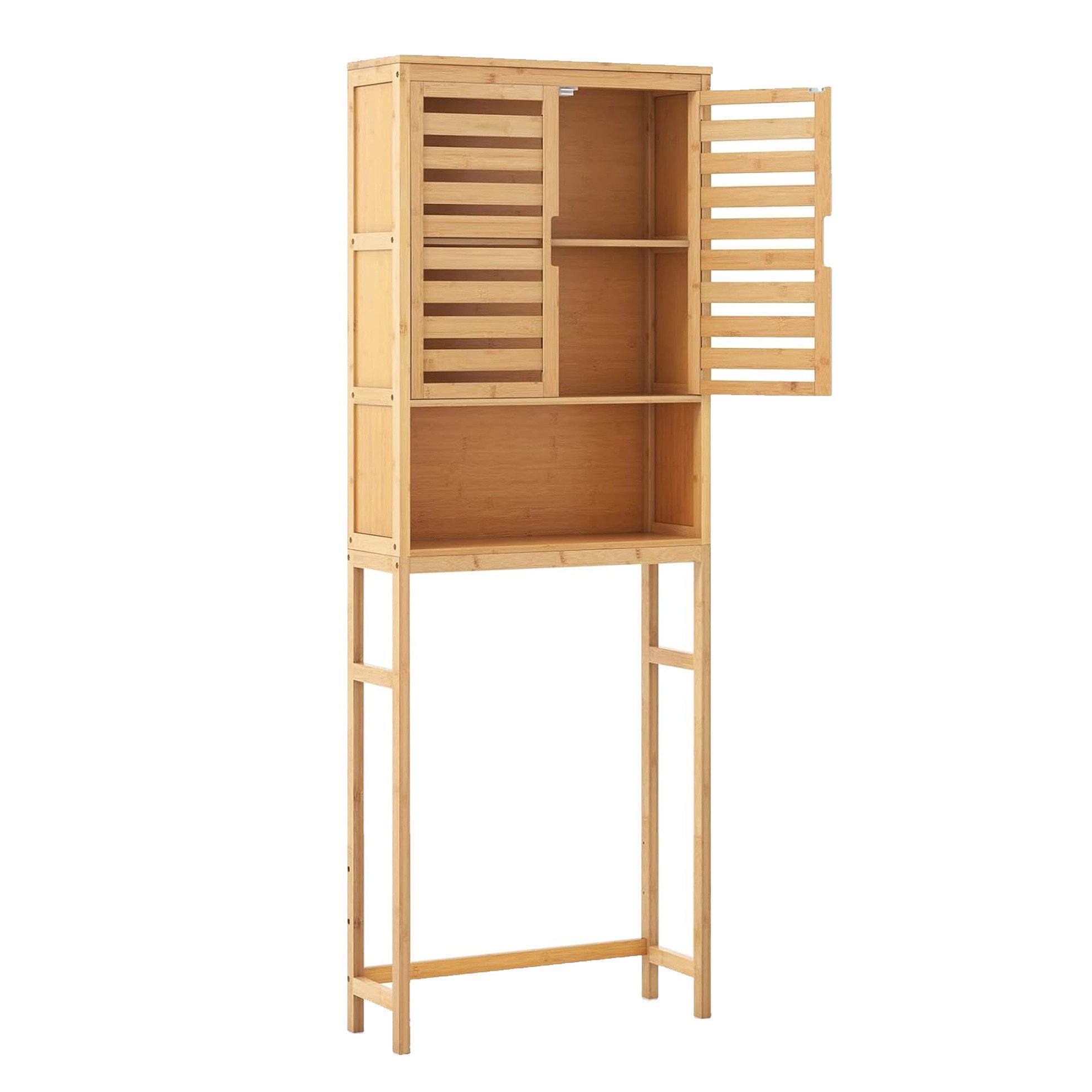 KOMFOTTEU Badregal, Toilettenschrank Bambus, platzsparend für günstig online kaufen