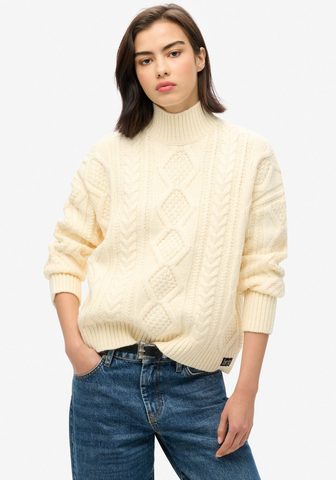  Superdry Megztinis CABLE HIGH NECK JUM...