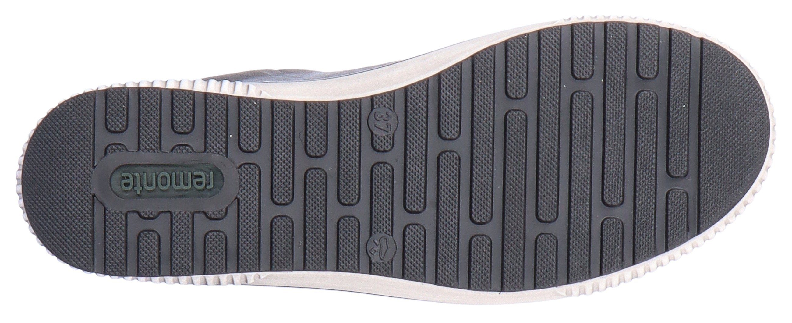grau Sneaker Remonte praktischem Außenreißverschluss mit