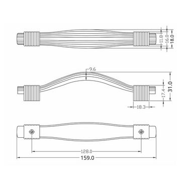 SO-TECH® Möbelgriff CLIFF BA 128 mm Altzinnoptik Stil-/ Landhausgriff, Griff Schrankgriff Schubladengriff - incl. Schrauben