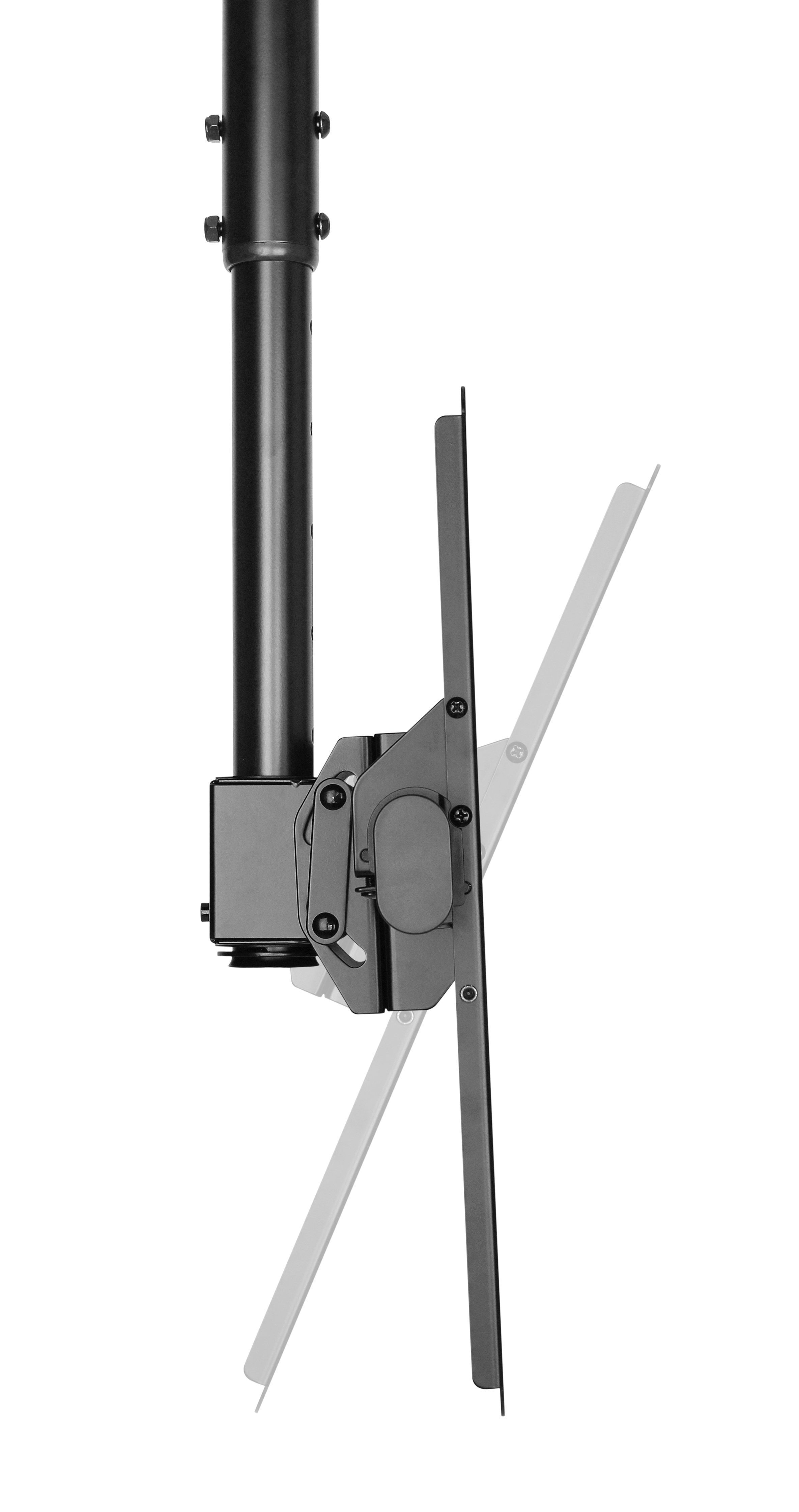 HALTERUNGSPROFI TV-Deckenhalterung DHS6001, (bis 70,00 Zoll, integrierte Kabelführung, an Dachschrägen montierbar)