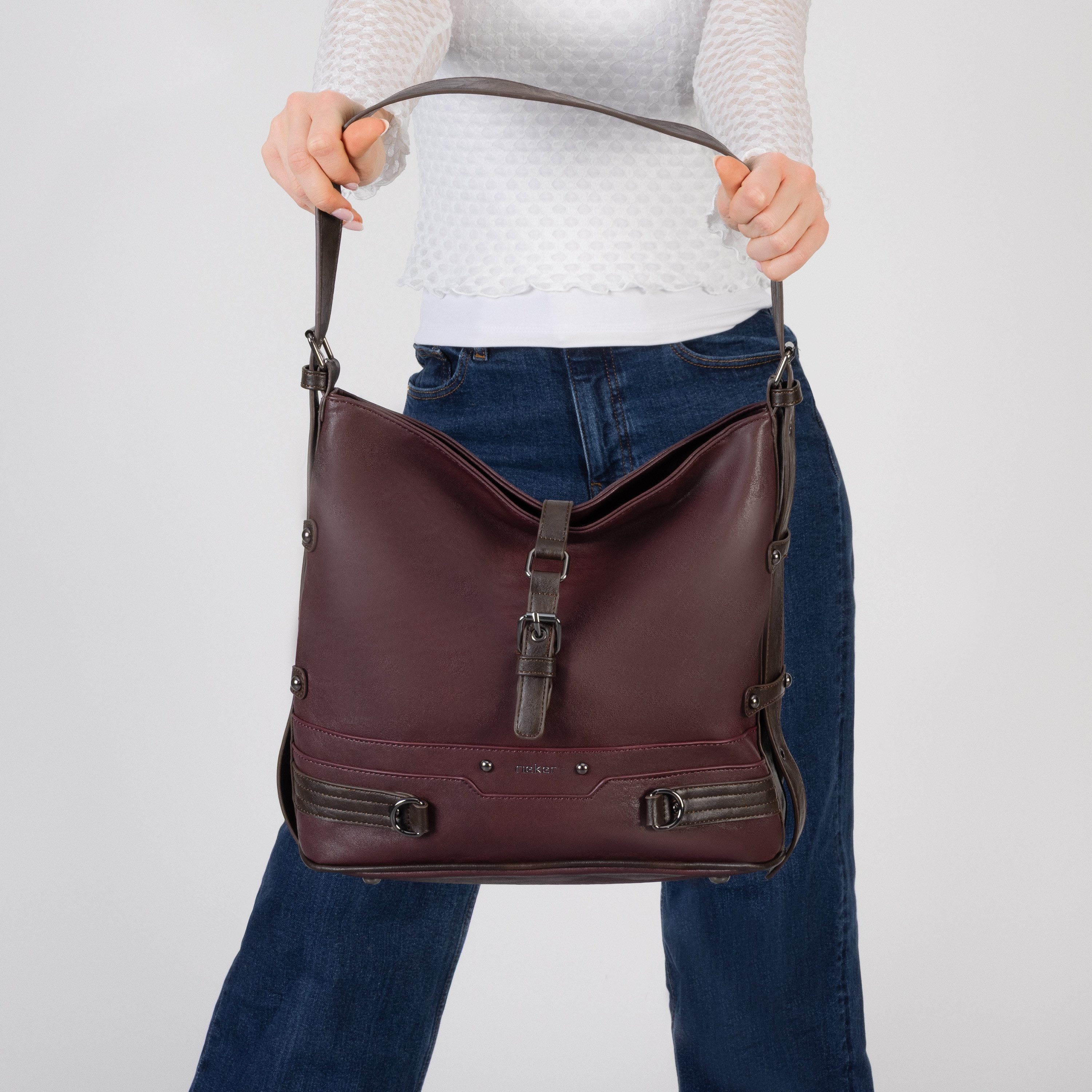 Rieker Umhängetasche, Damen Beuteltasche, Schultertasche, Henkeltasche
