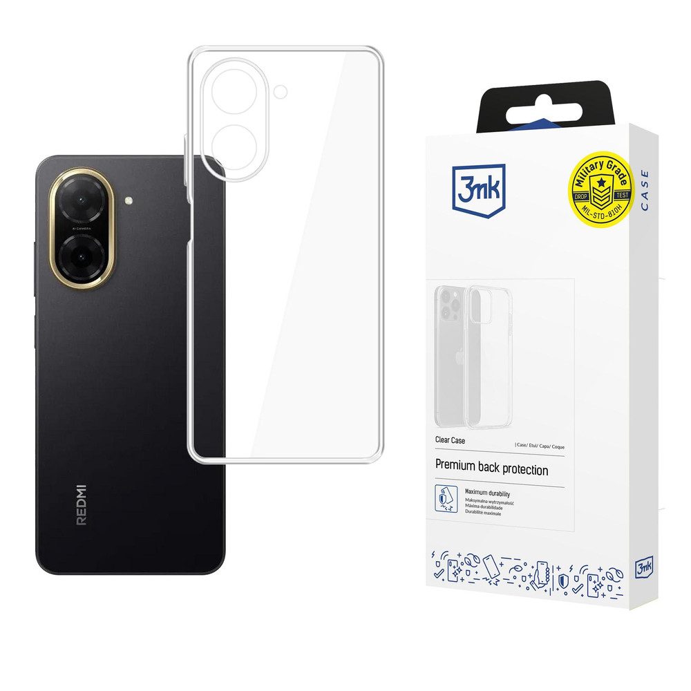 3MK Smartphone-Hülle Handyhülle Schutzhülle, transparent, Kameraschutz, sturzgeprüft, dünn