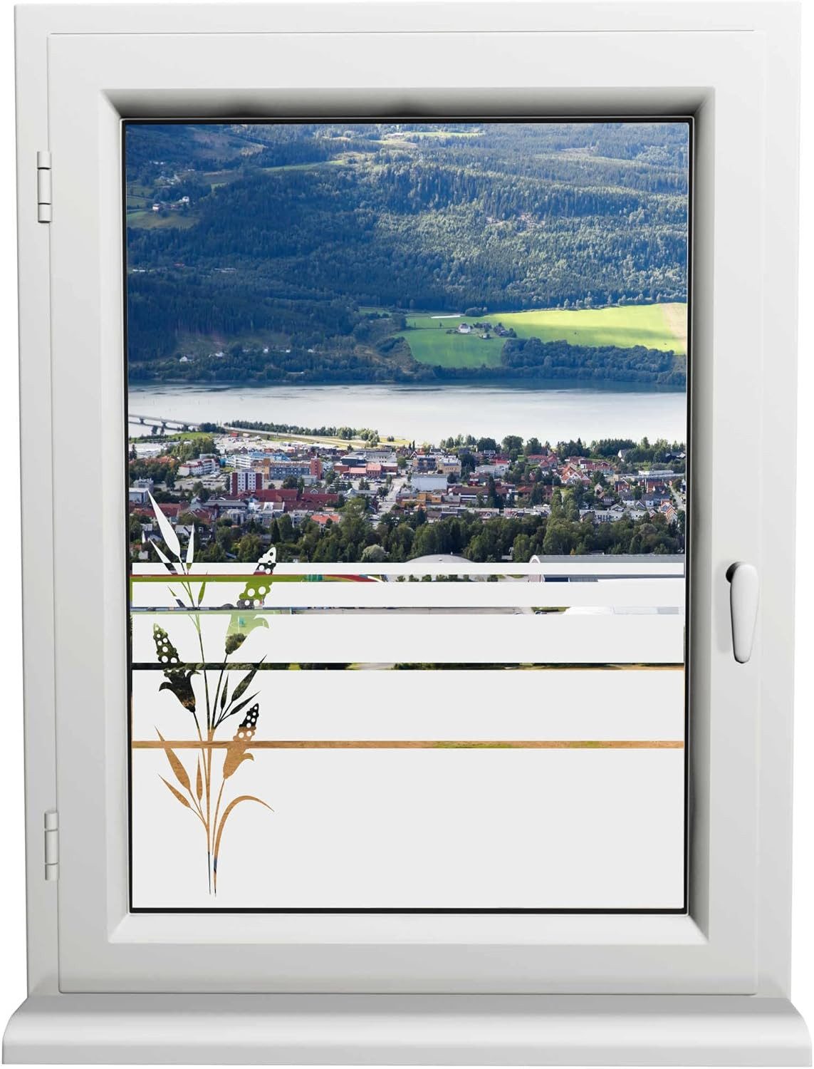 INDIGOS UG Fensterfolie H50Line Fensterfolie Hyacinth – Blickdicht & Sonnenschutz mit Stil