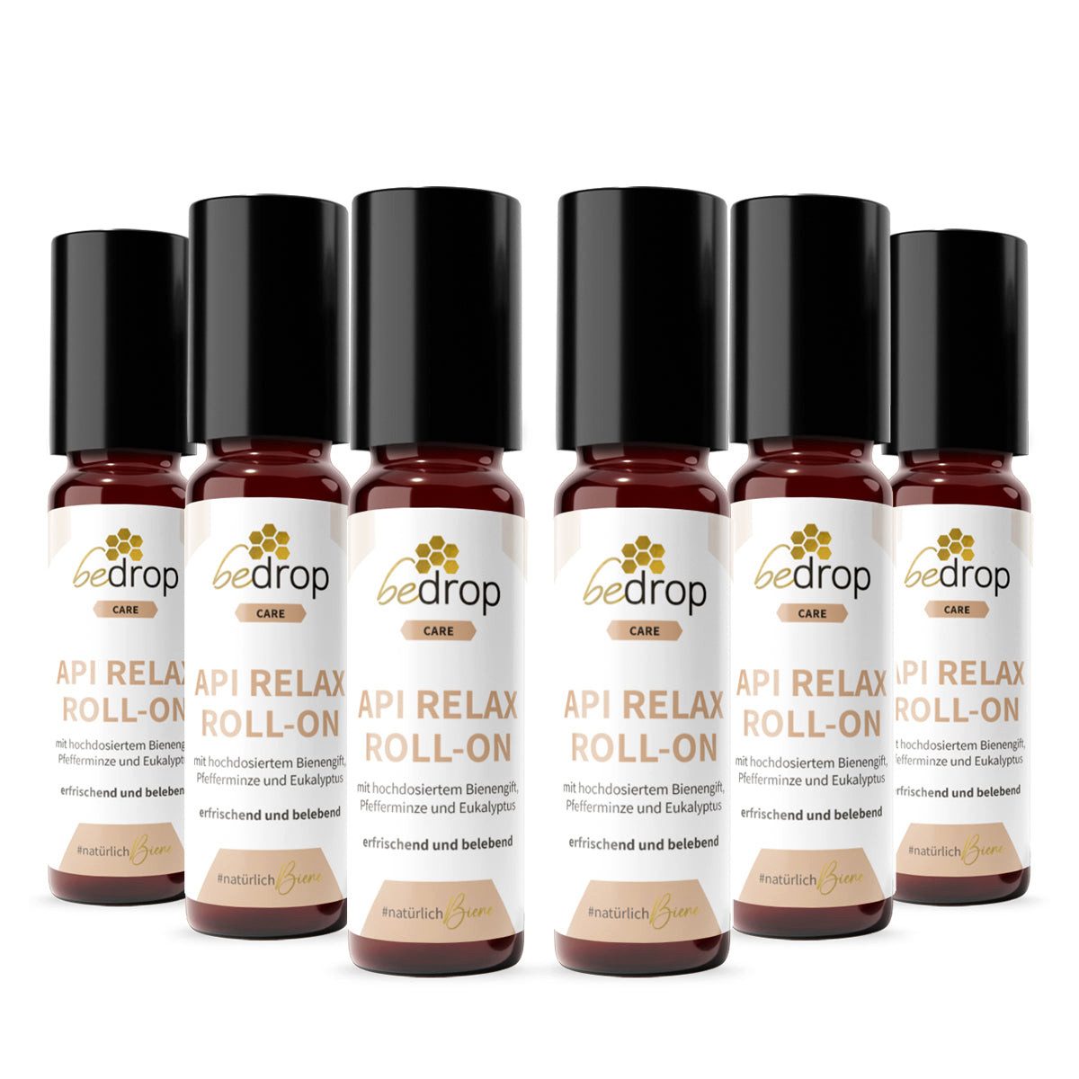 bedrop Körperpflegemittel API RELAX ROLL-ON mit hochdosiertem Bienengift und Eukalyptus - 10ml, erfrischend und belebend - mit kühlender Massagekugel
