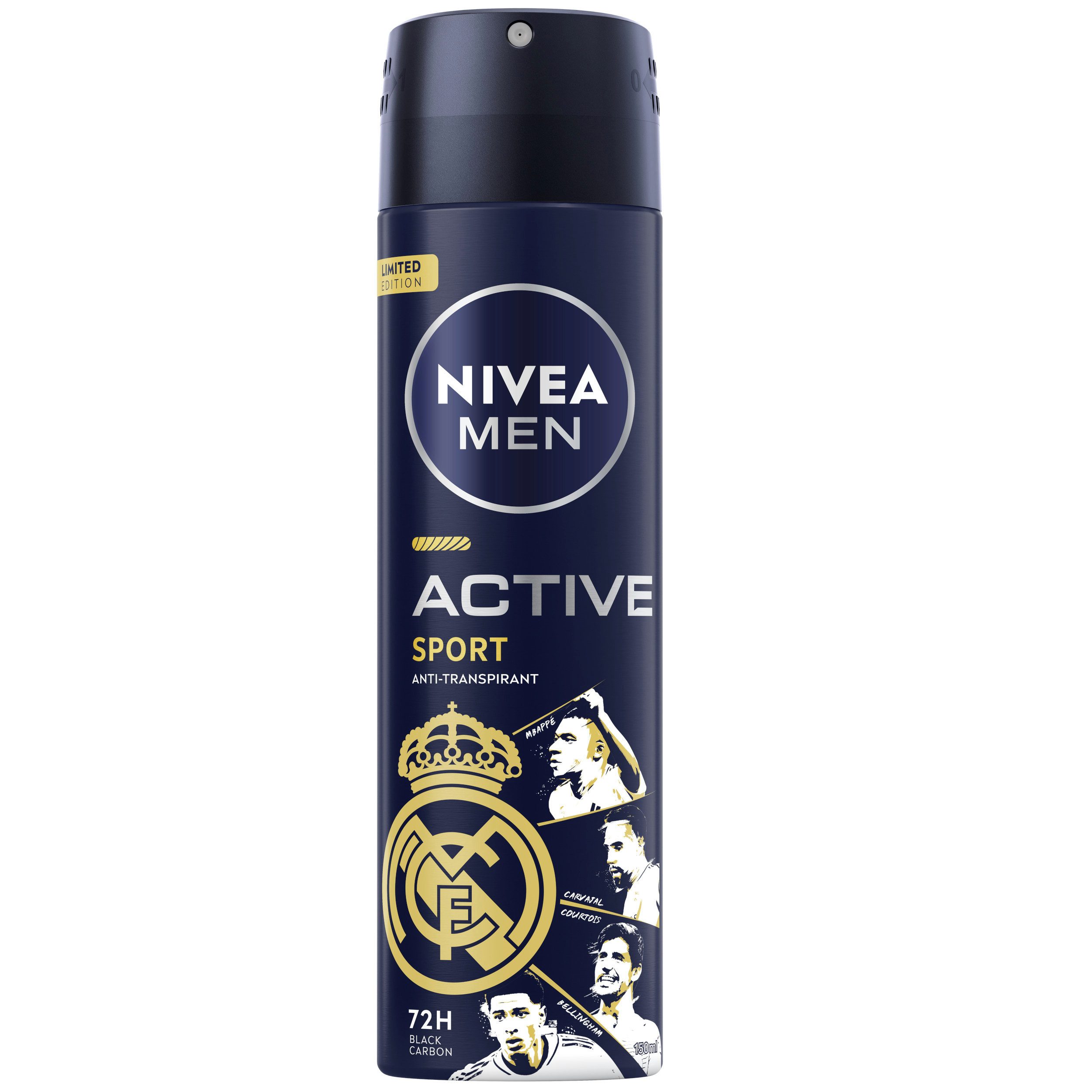 Nivea Men Deo-Spray Active Sport Limited Edition Deo Spray 6 x 150 ml, 6-tlg., Angereichert mit Black Carbon