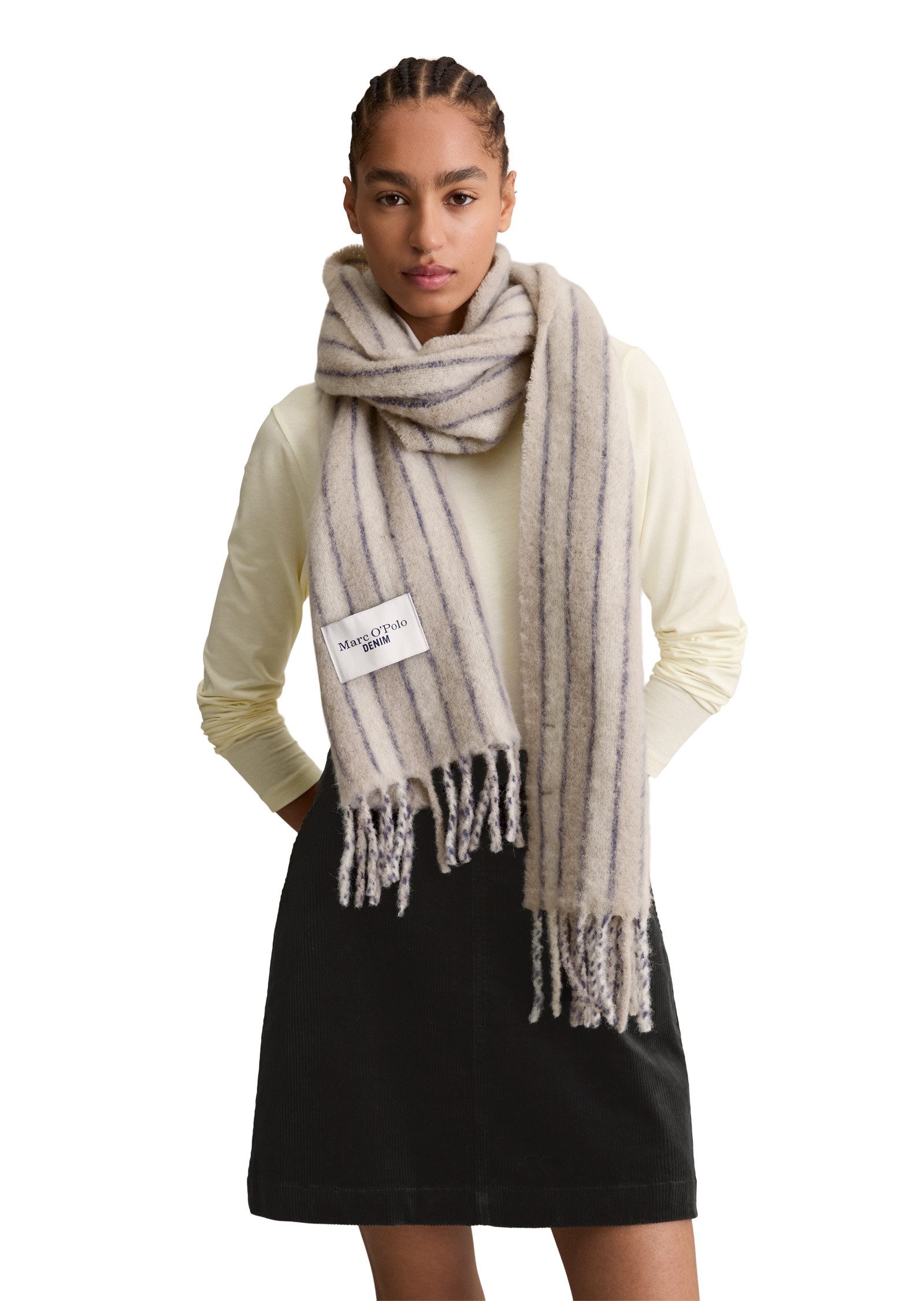 Marc O'Polo DENIM Wollschal aus kuscheligem Alpakawolle-Mix