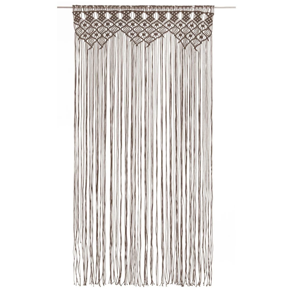 vidaXL Vorhang, Makramee Vorhang Taupe 140x240 cm Baumwolle