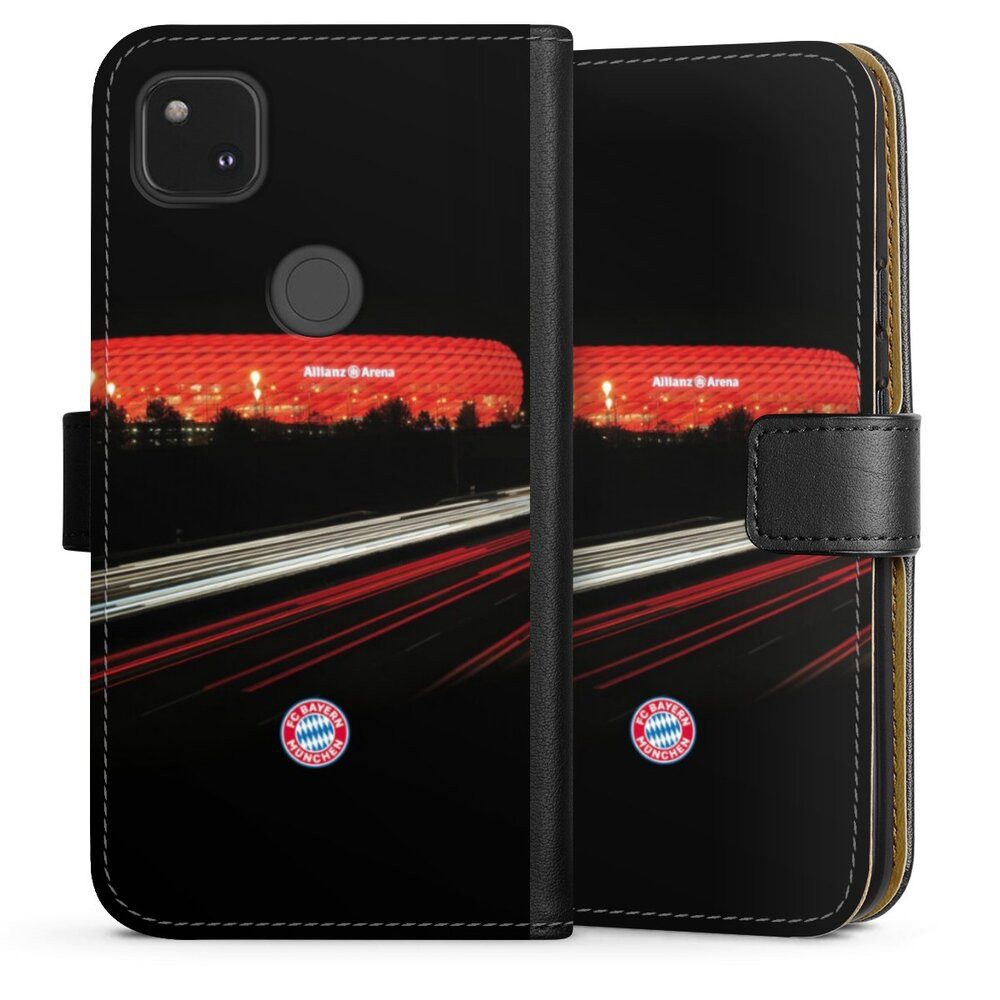 DeinDesign Handyhülle FC Bayern München FCB Stadion FC Bayern München Allianz Arena, Google Pixel 4a Hülle Flip Case Klapphülle Handytasche Leder
