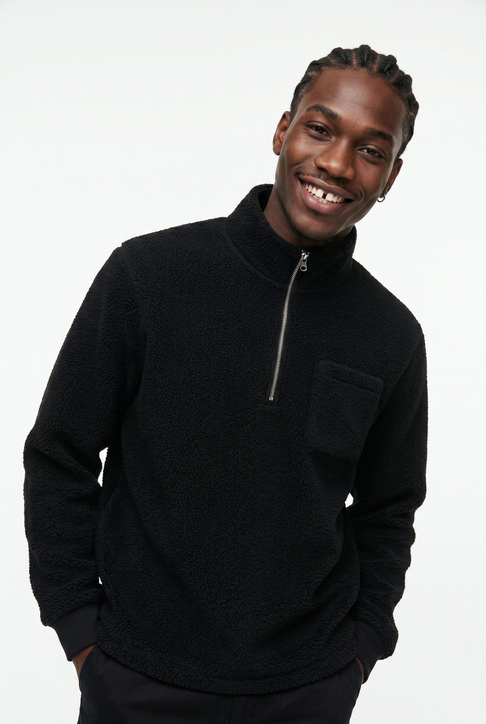 Jack & Jones Sweatshirt JORGREENE TEDDY SWEAT HIGH NECK