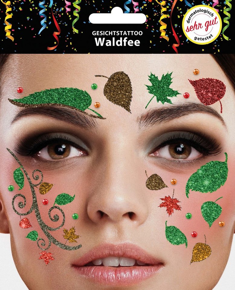 Bock-op-Kölle Schmuck-Tattoo Bock op Kölle Gesichtstattoo - Temporäres Glitter Face Tattoo