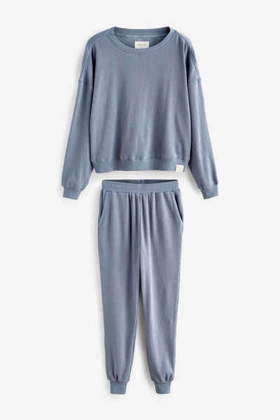 Next Pyjama Langärmeliger gerippter Pyjama (2 tlg)