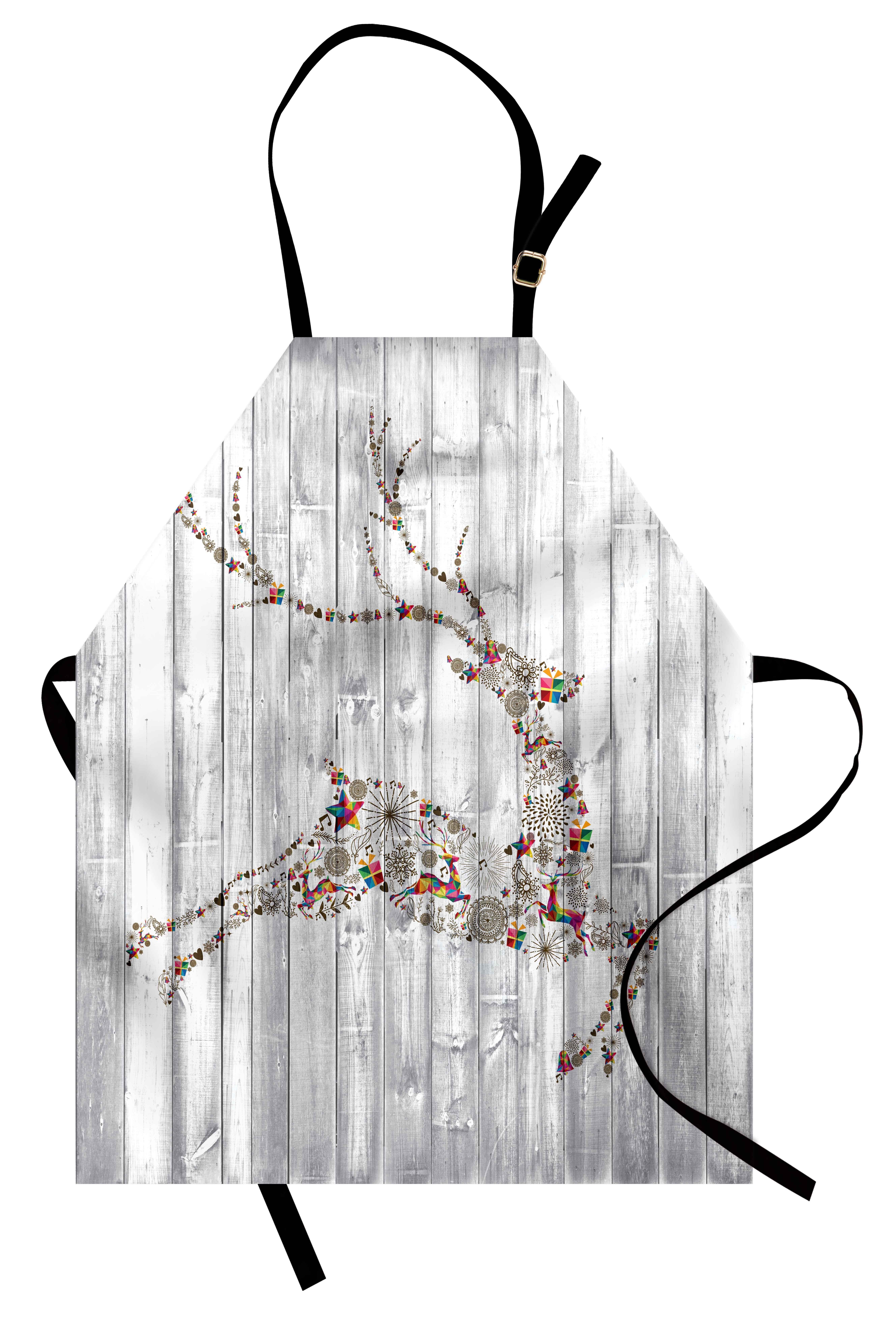 Abakuhaus Kochschürze Höhenverstellbar Klare Farben ohne verblassen, Hirsch Weihnachten Tier Rustikal