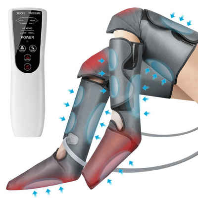 oyajia Fußmassagegerät Beinmassagegerät Luftkompression für Durchblutung& Muskelentspannung, Sequenzielle Massagegerät mit Regler, 3 Modi 3 Intensitäten, Heizung