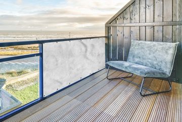 MuchoWow Balkonsichtschutz Marmor - Textur - Grau - Marmoroptik (1-St) Balkonbanner, Sichtschutz für den Balkon, Robustes und wetterfest