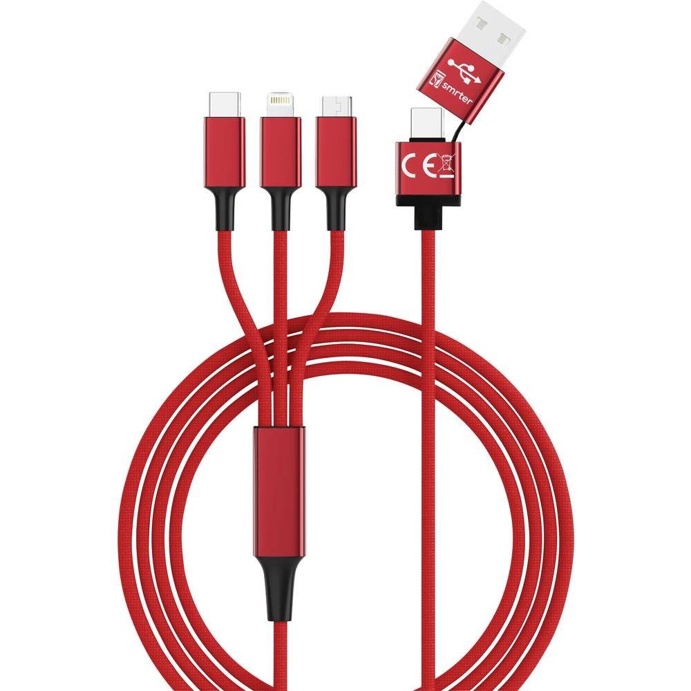 cemon 5in1 Ladekabel mit USB und USB-C® Kombistecker für Micro-USB USB-Kabel