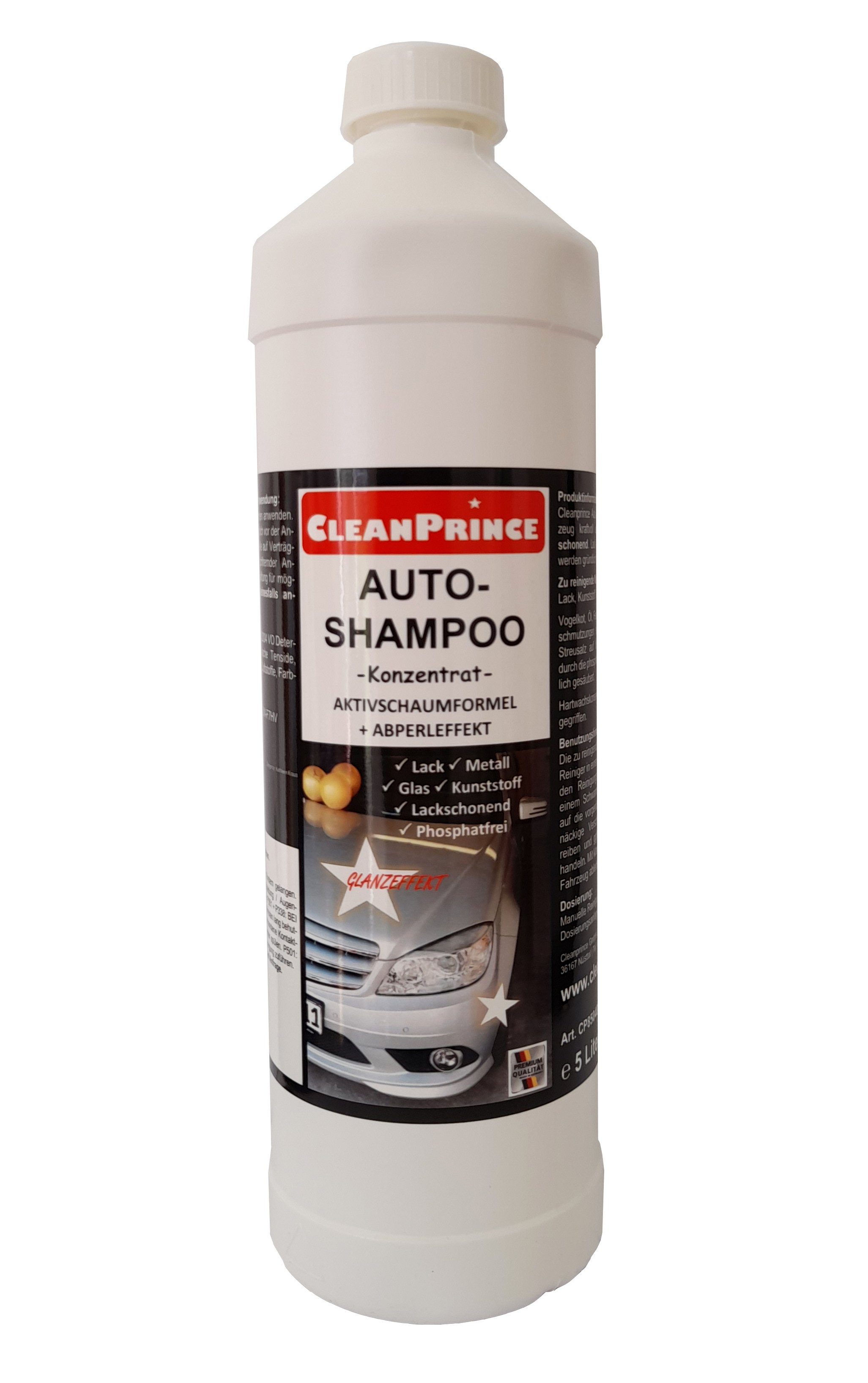 CleanPrince Autoshampoo Konzentrat Aktivschaum Auto Kfz Reinigungsmittel Auto-Reinigungsmittel