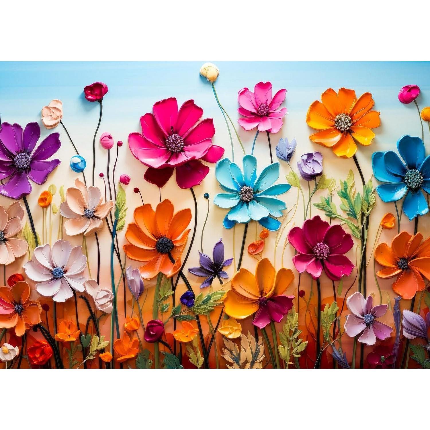 LuxusKollektion Kreativset Puzzle 1000 Teile Blumen Wand 69.8x49.8cm