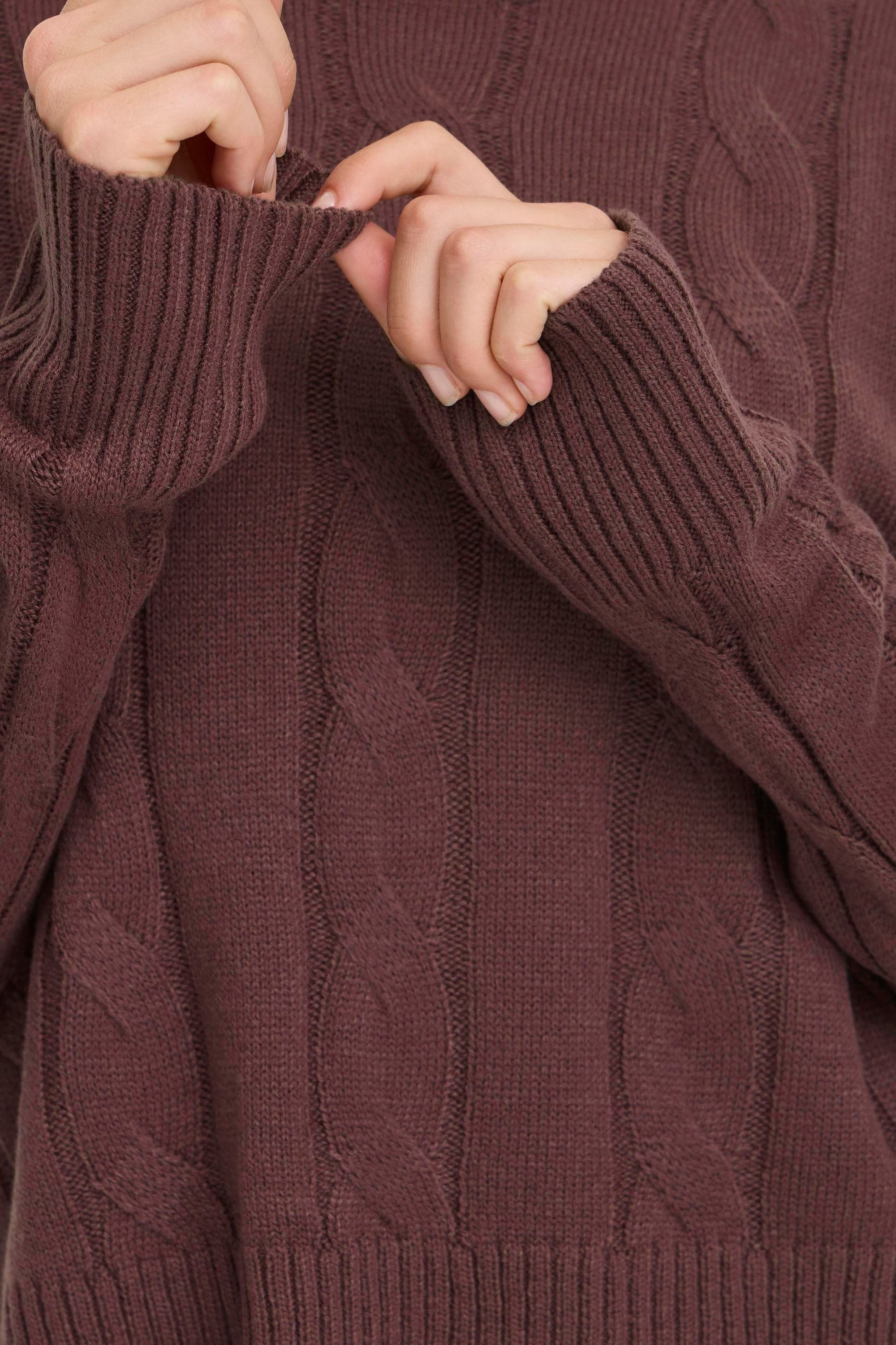 OXMO Strickpullover OXKimni Kuscheliger Pullover mit Zopfmuster