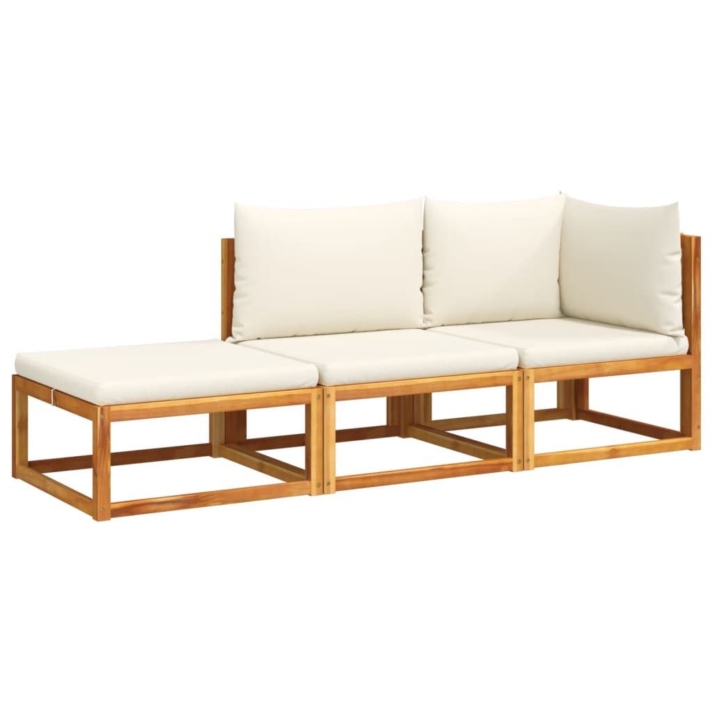 vidaXL Loungesofa 3-tlg. Garten-Sofagarnitur mit Kissen günstig online kaufen