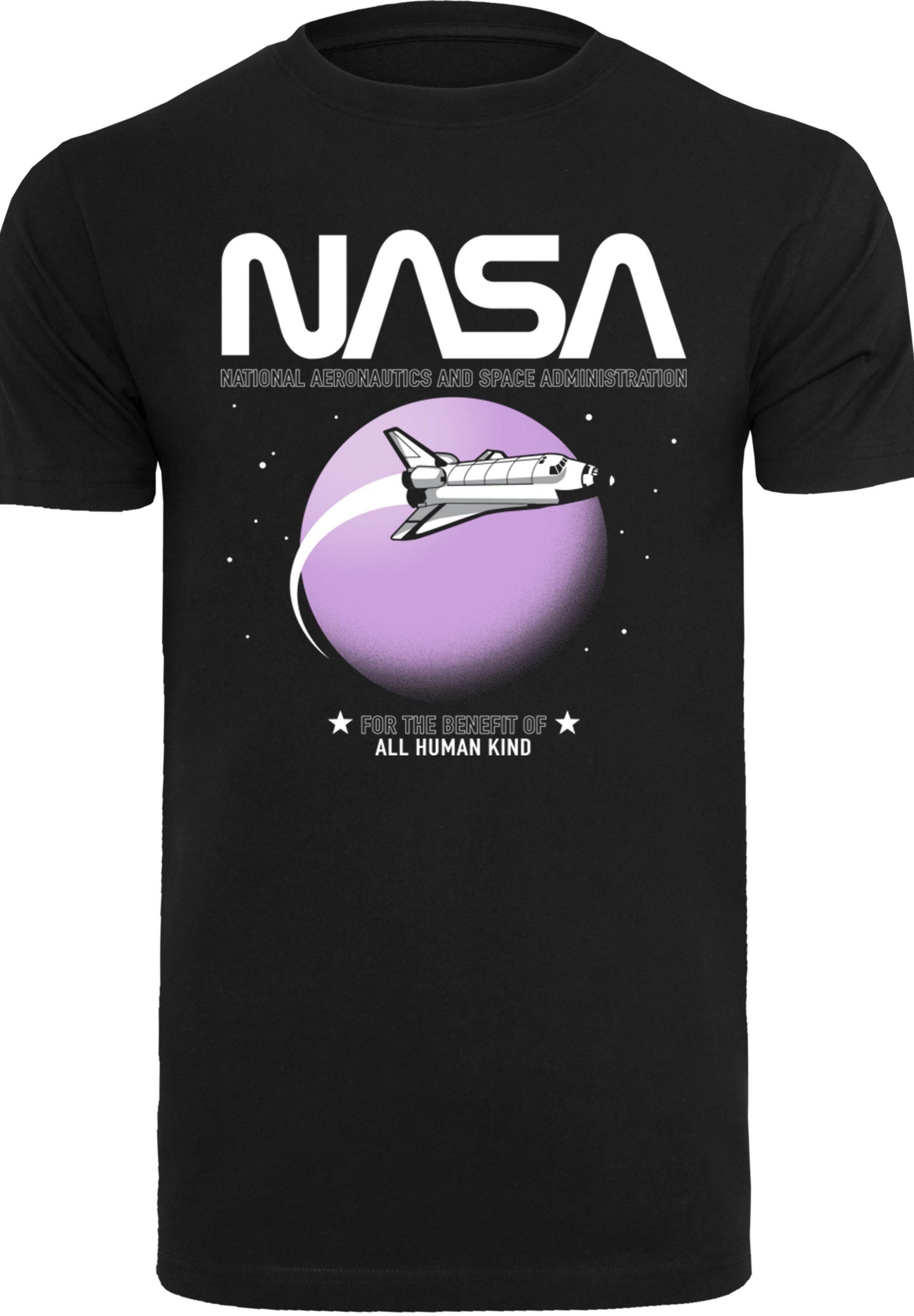 F4NT4STIC T-Shirt Merch,Regular-Fit,Basic, Herren,Premium NASA Shuttle Bedruckt Orbit