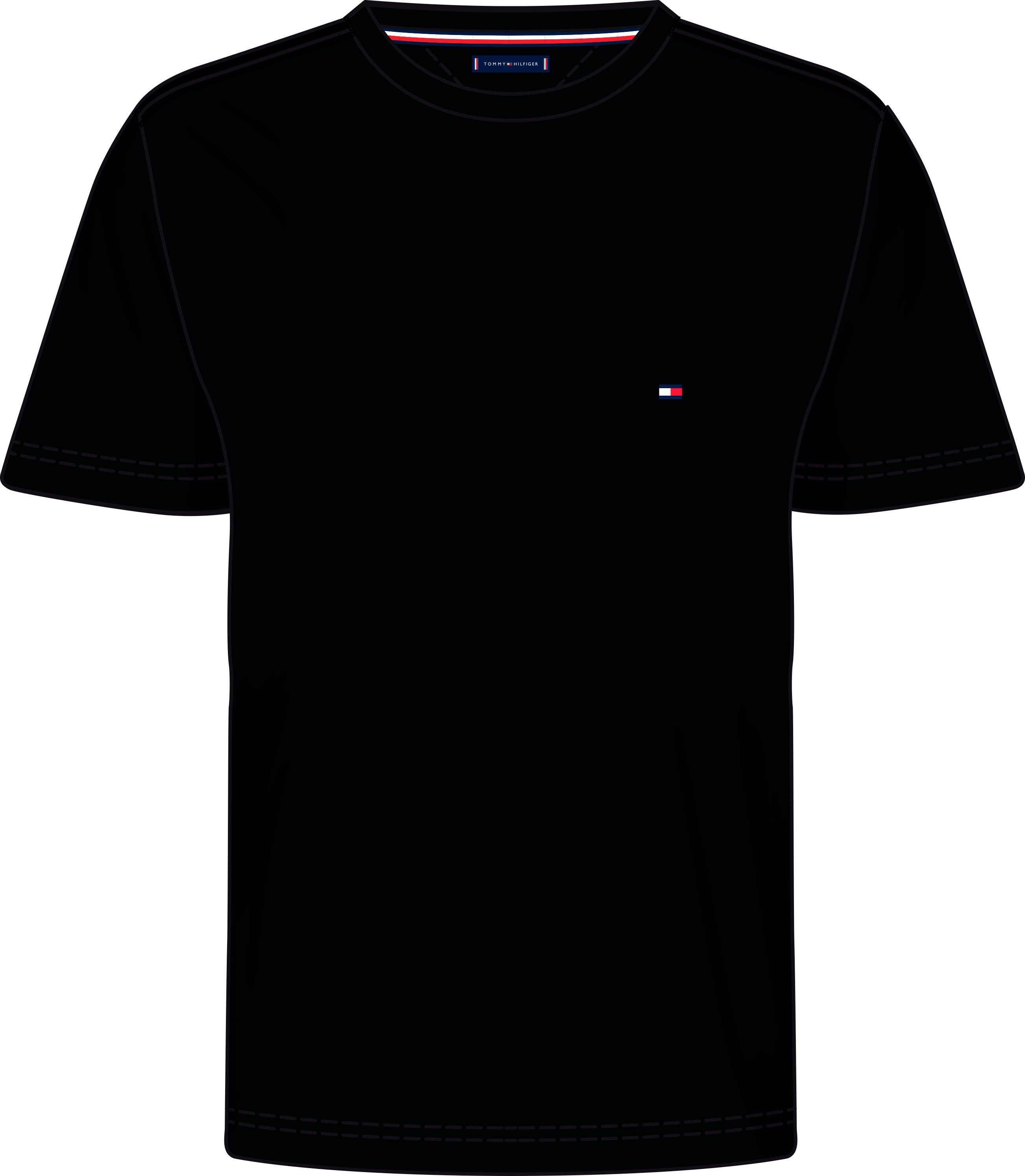 STRETCH CN Black & Big Hilfiger SLIM TEE-B Tall Tommy T-Shirt BT-CORE