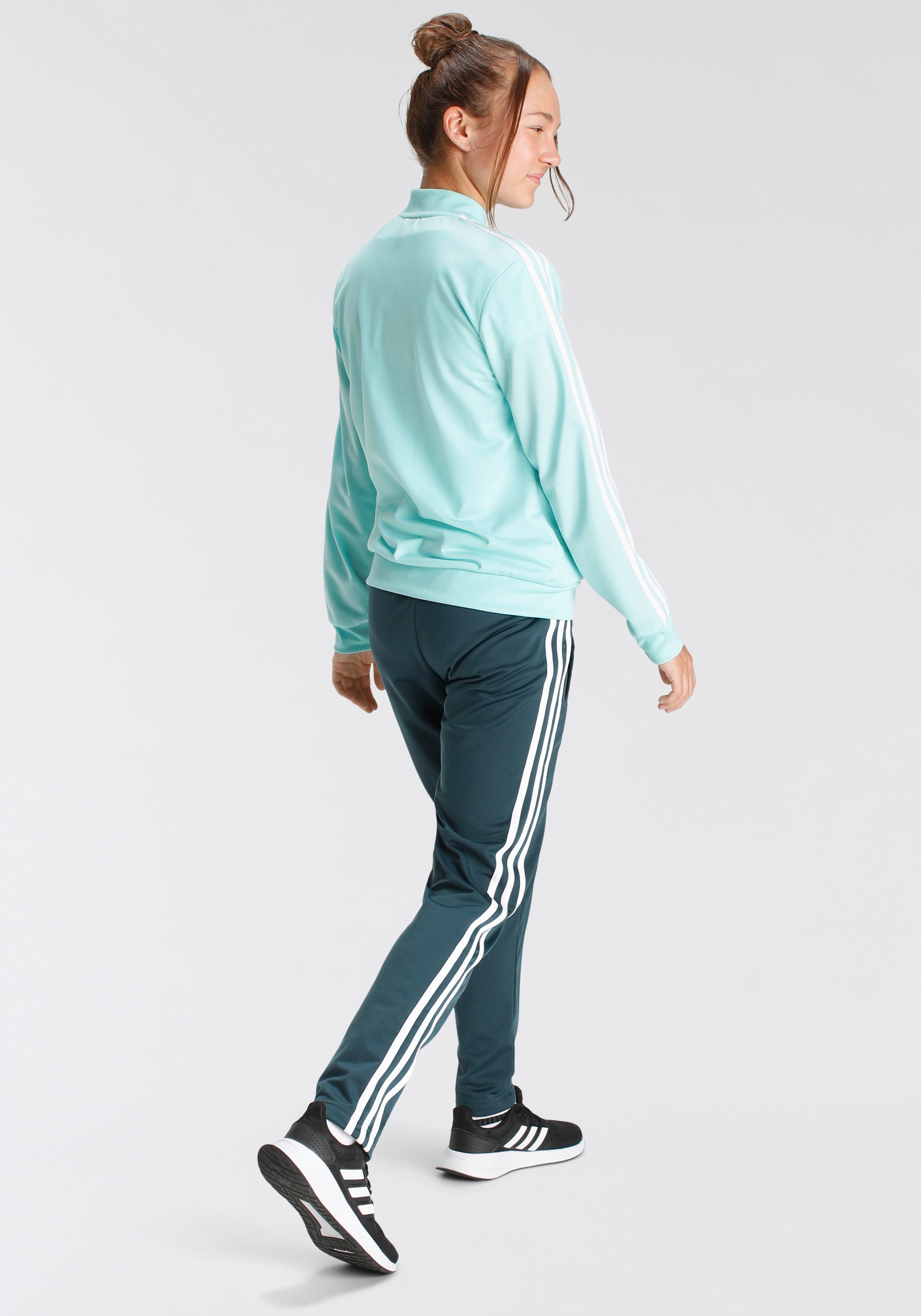 Sportswear 3-STREIFEN (2-tlg) adidas Trainingsanzug ESSENTIALS SEFLAQ/WHITE