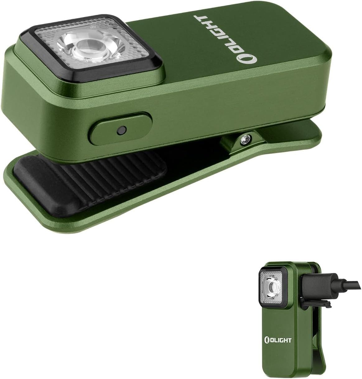 OLIGHT Taschenlampe Oclip Mini LED Taschenlampe Rotlicht 300 Lumen USB-C Aufladbar (kleine Blinklicht für Läufer Camping und Sicherheitswarnungen), IPX5 Clip Lampe und 1,5m Fallschutz Flashlight