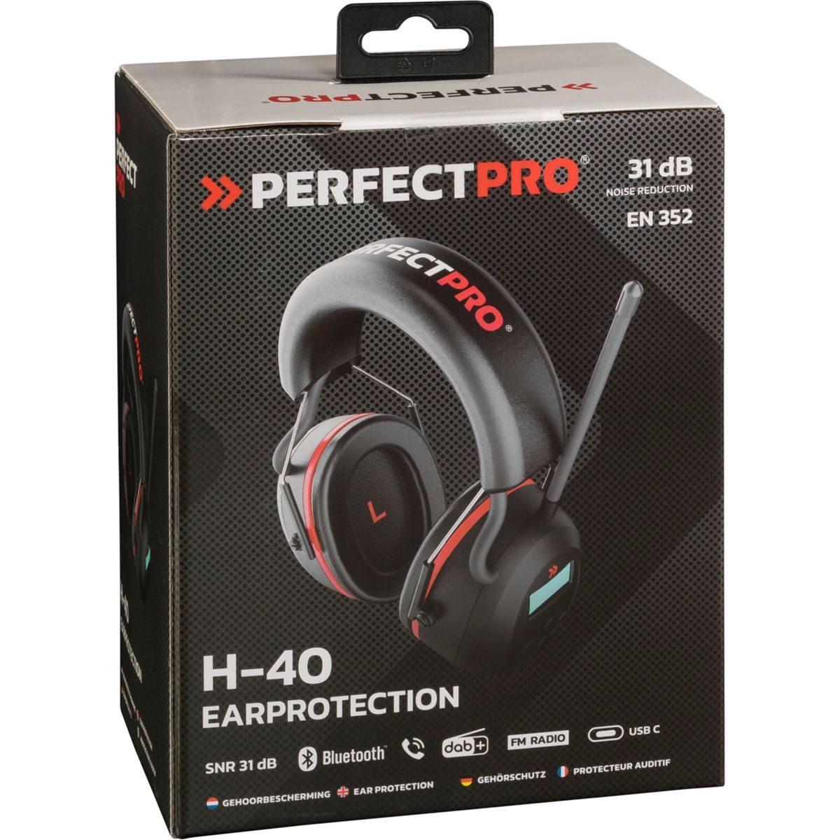 PerfectPro H-40 Earprotection Baustellen-Kopfhörer On-Ear-Kopfhörer