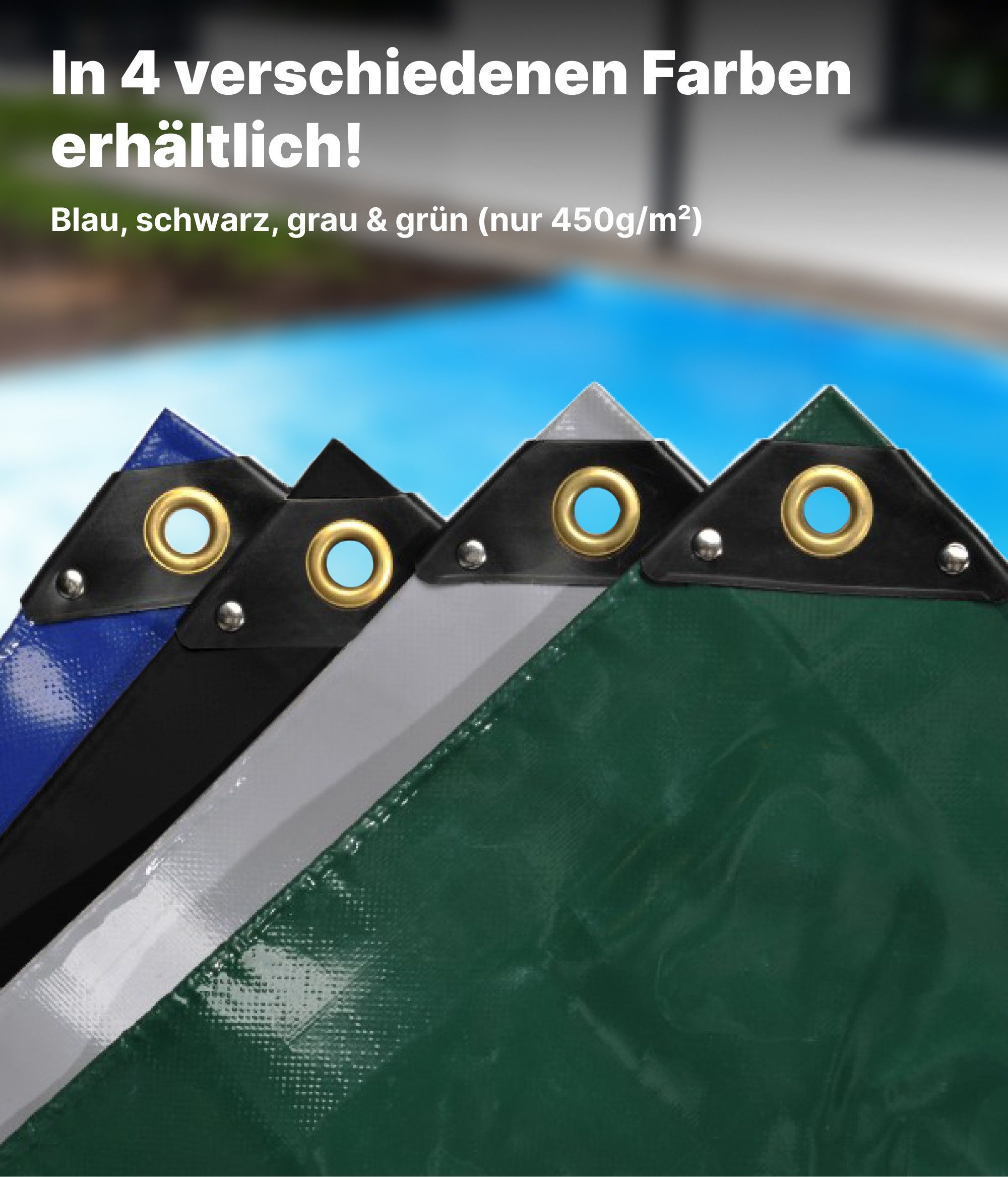 NEMAXX Schutzplane 500×1000 cm – 450 g/m²–50 m²–Schwarz–100 % wasserdicht & UV-beständig (Rundum verschweißter Saum (ca. 5 cm), Aluminium-Ösen alle 50 cm, fertig konfektioniert und ideal für den vielseitigen Einsatz im Innen- und Außenbereich, hochwertige Premium Abdeckplane), Extrem reißfest & langlebig, Schwer entflammbar & schimmelresistent