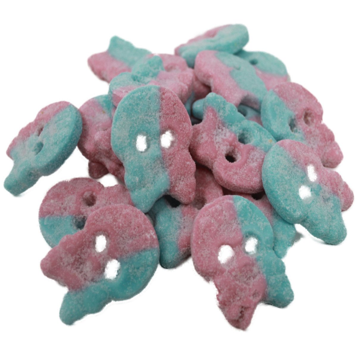 Fruchtgummi Bären & Co. Süßigkeit, Fruchtgummi saure Totenköpfe Bubblegum Skulls aus Schaumzucker 175g