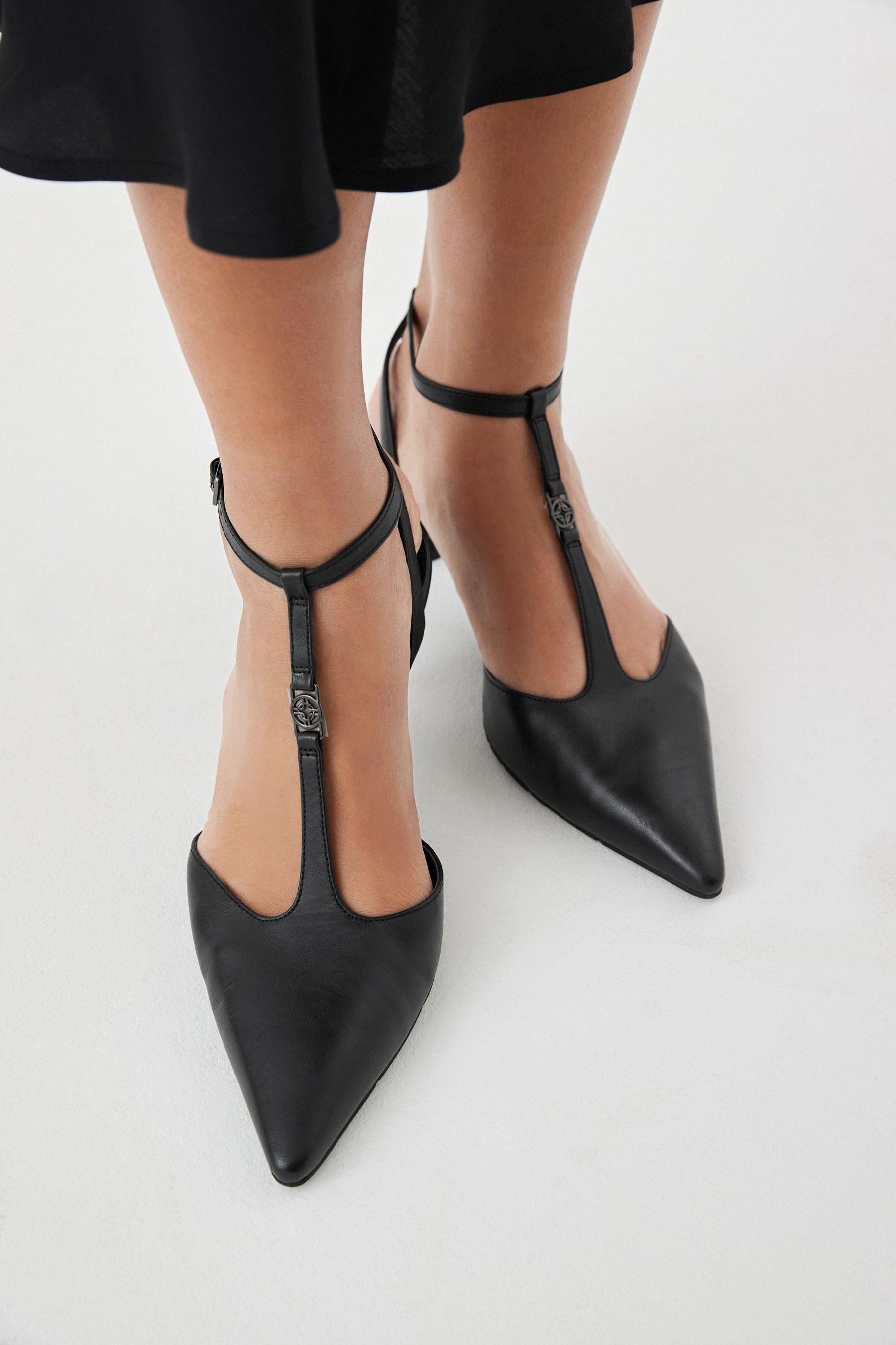 (1-tlg) Black Motionflex, T-Steg Pumps Forever Comfort® Next Heels, Kitten
