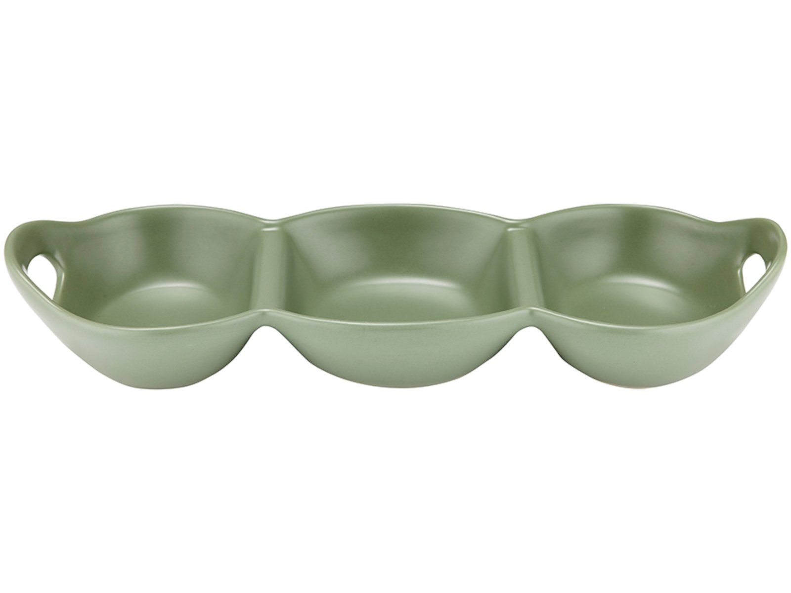 Ladelle Servierschüssel HOST Schale mit Griff salbeigrün 3tlg., Steinzeug, (Schüsseln & Schalen), Host 3 Part Sage Handled Bowl 42.4x15.4x7cm