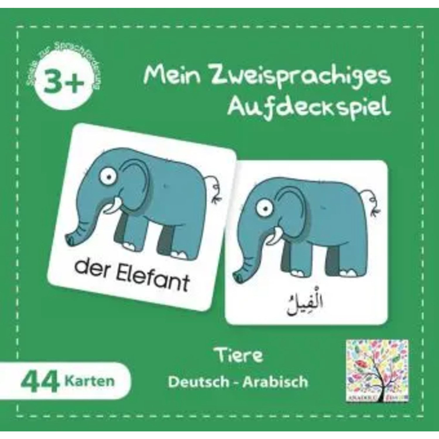 Schulbuchverlag Anadolu Spiel Mein Zweisprachiges Aufdeckspiel, Tiere, Arabisch (Kinderspiel)