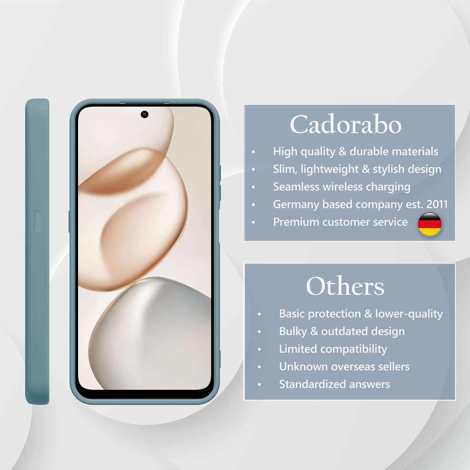 Cadorabo Handyhülle für Honor 400 Smart Hülle Honor 400 Smart, Hülle TPU Silikon Schutzhülle Flexible Handyhülle Cover Case