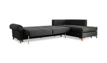 JVmoebel Ecksofa Schwarzes Ecksofa L-Form Couch Wohnzimmer Polster Eckcouch Neu, 2 Teile, Made in Europa