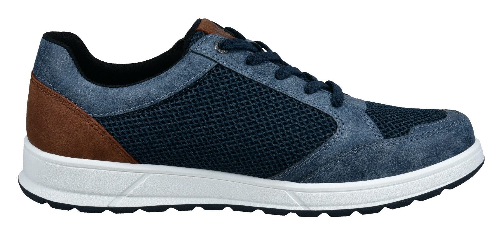 bugatti Sneaker, Freizeitschuh, Halbschuh, Schnürer mit Kontrastbesatz an der Ferse