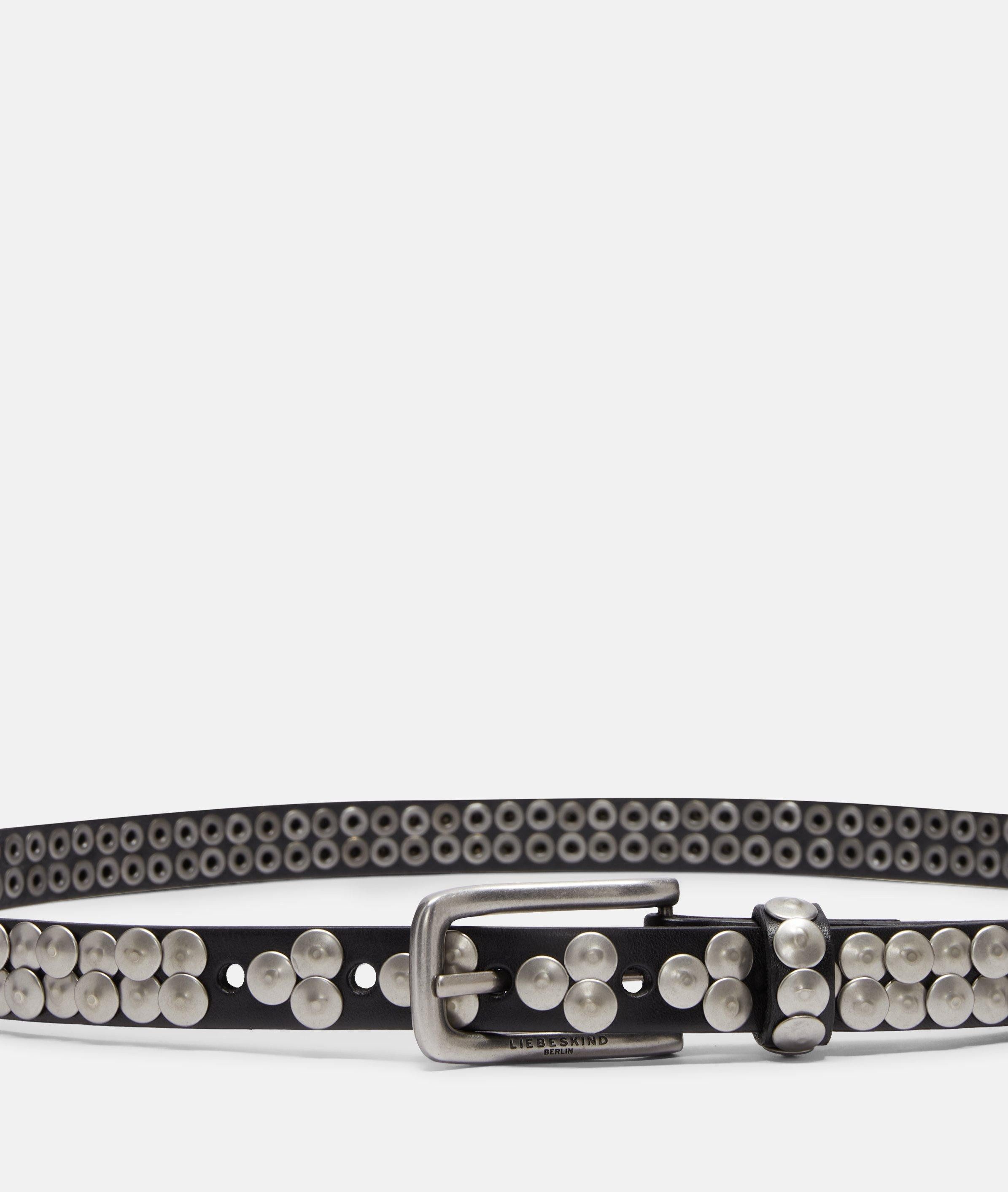 Liebeskind Berlin Ledergürtel Taillengürtel Schmaler Nietengürtel aus Rinds günstig online kaufen