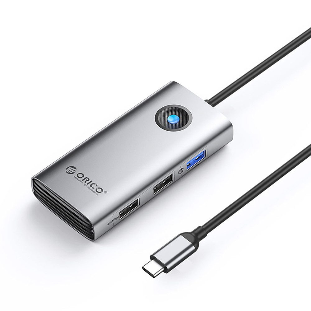 ORICO Anschlusserweiterung Mehrfachadapter Schnittstellenverteiler Dockingstation (5 Anschlüsse, 4K-HDMI, 5 Gbit/s, PD 60 W)