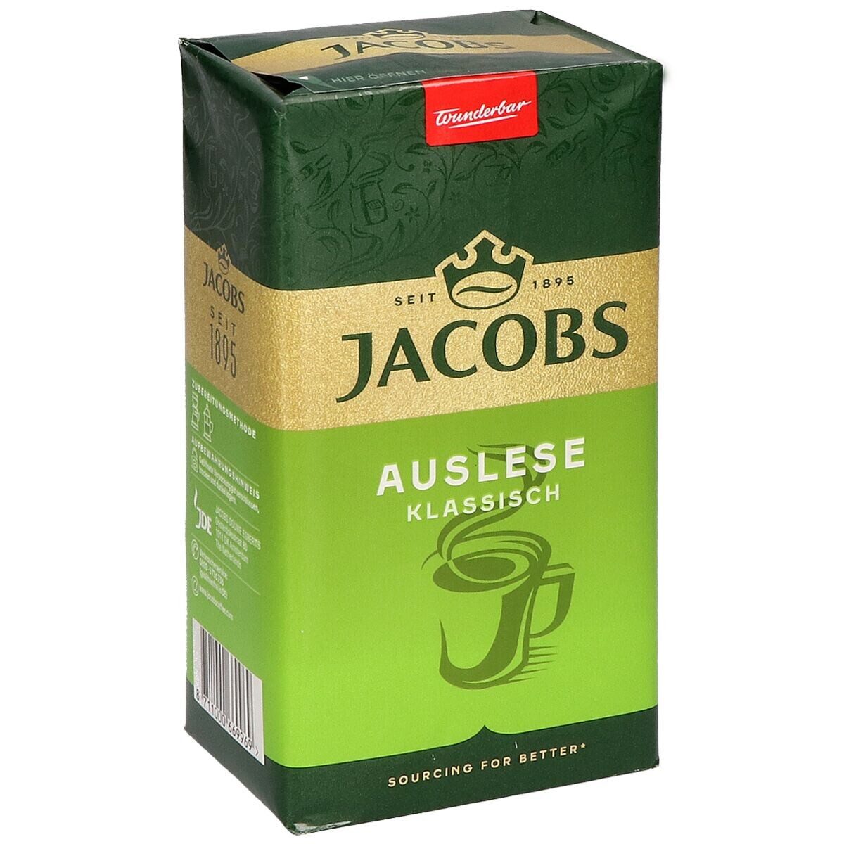 JACOBS Kaffee AUSLESE KLASSISCH, 500 g, gemahlener Filterkaffee
