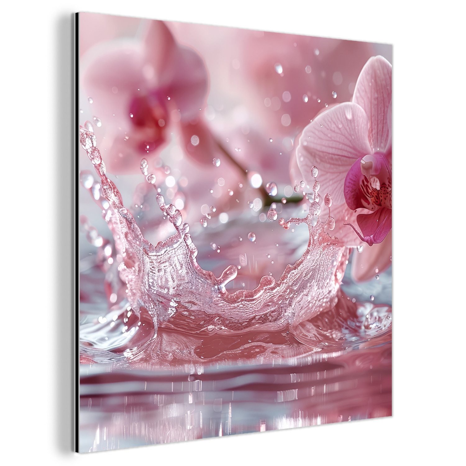 Metallbild Abstrakt - Modern - Wasser - Orchidee