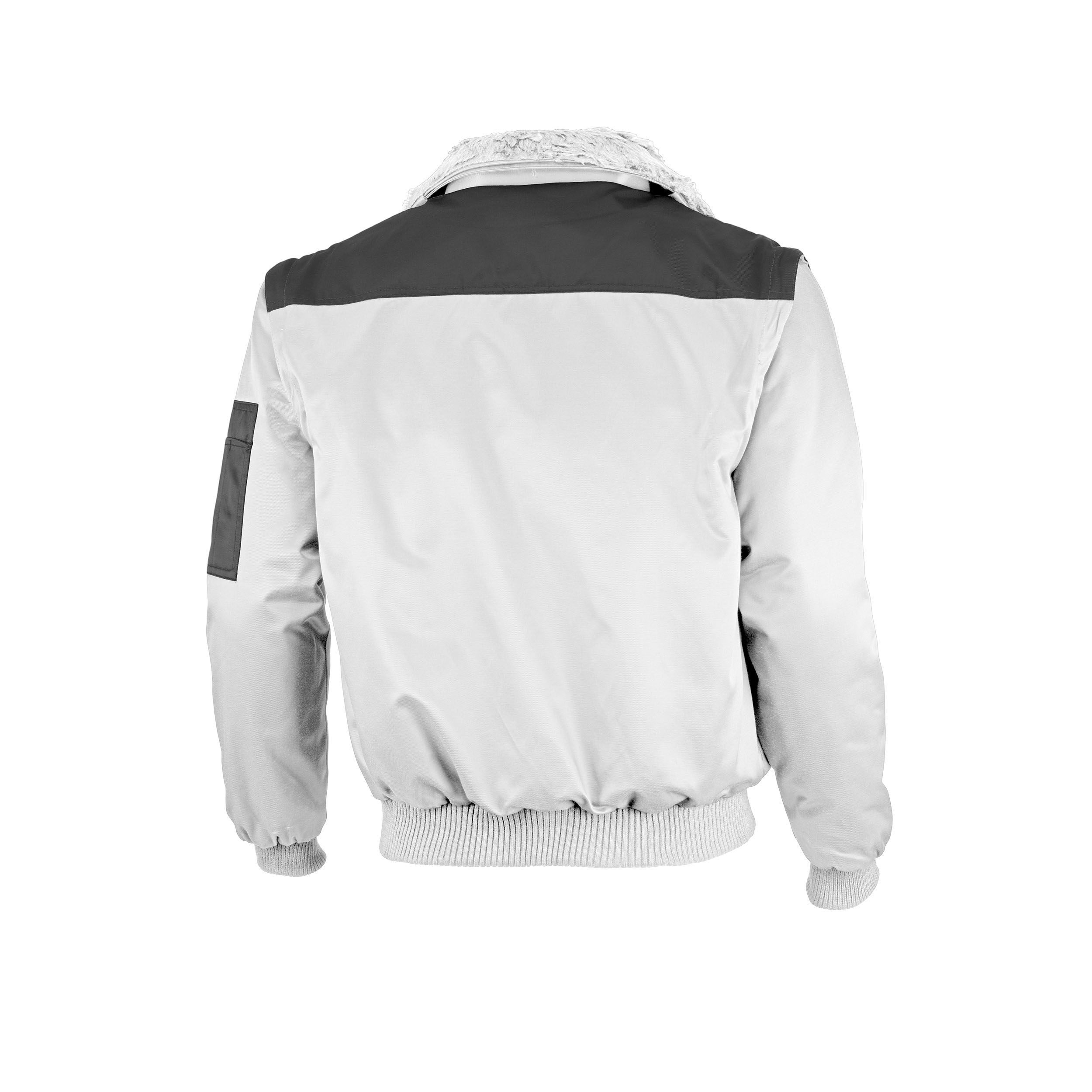 Qualitex Workwear Pilotenjacke Pilotenjacke zweifarbig weiß/grau, Gr. M günstig online kaufen