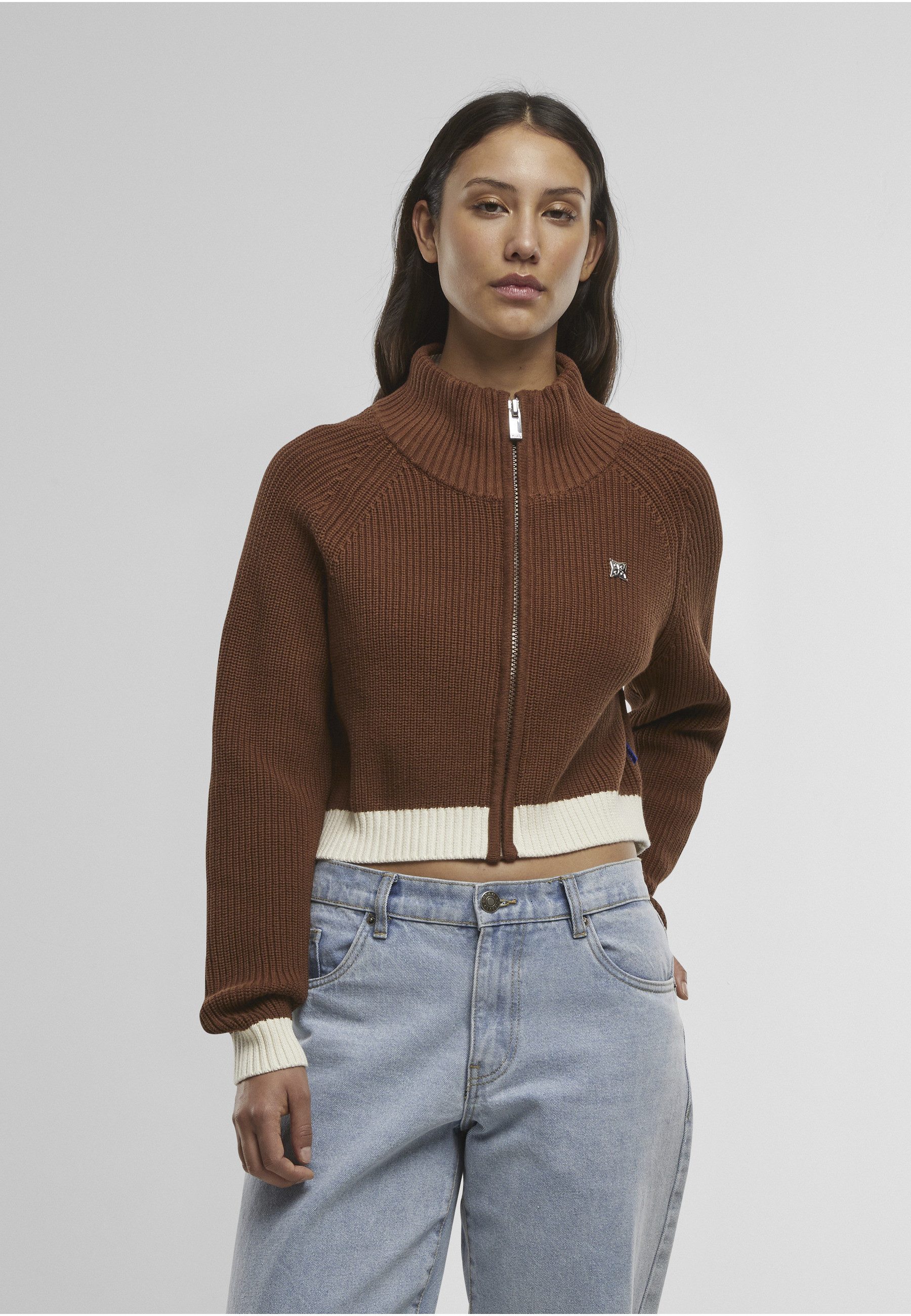 PEQUS Langmantel PEQUS PEQUS Cropped Knit Track Jacket