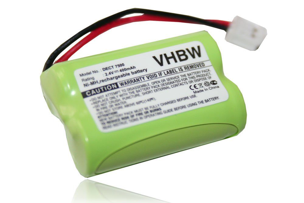 vhbw kompatibel mit Simvalley Retro Dect PX1714-675 Akku NiMH 400 mAh (2,4 V)