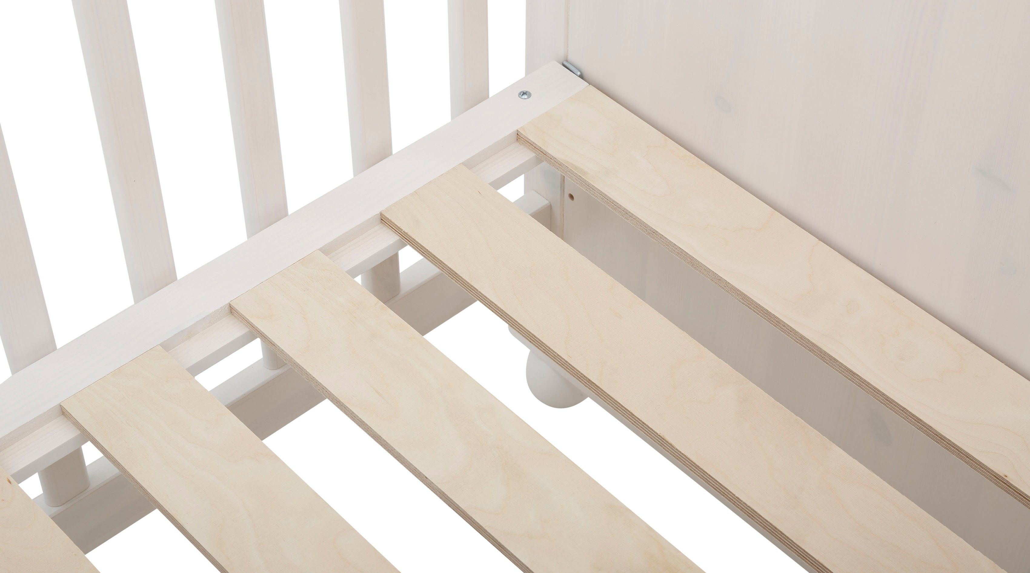 Lüttenhütt Babymöbel-Set Aimo, (Spar-Set, 2-St., bewirtschafteten FSC®-Holz Massivholz; aus Wäldern Kinderbett, Wickelkommode), aus gewissenhaft