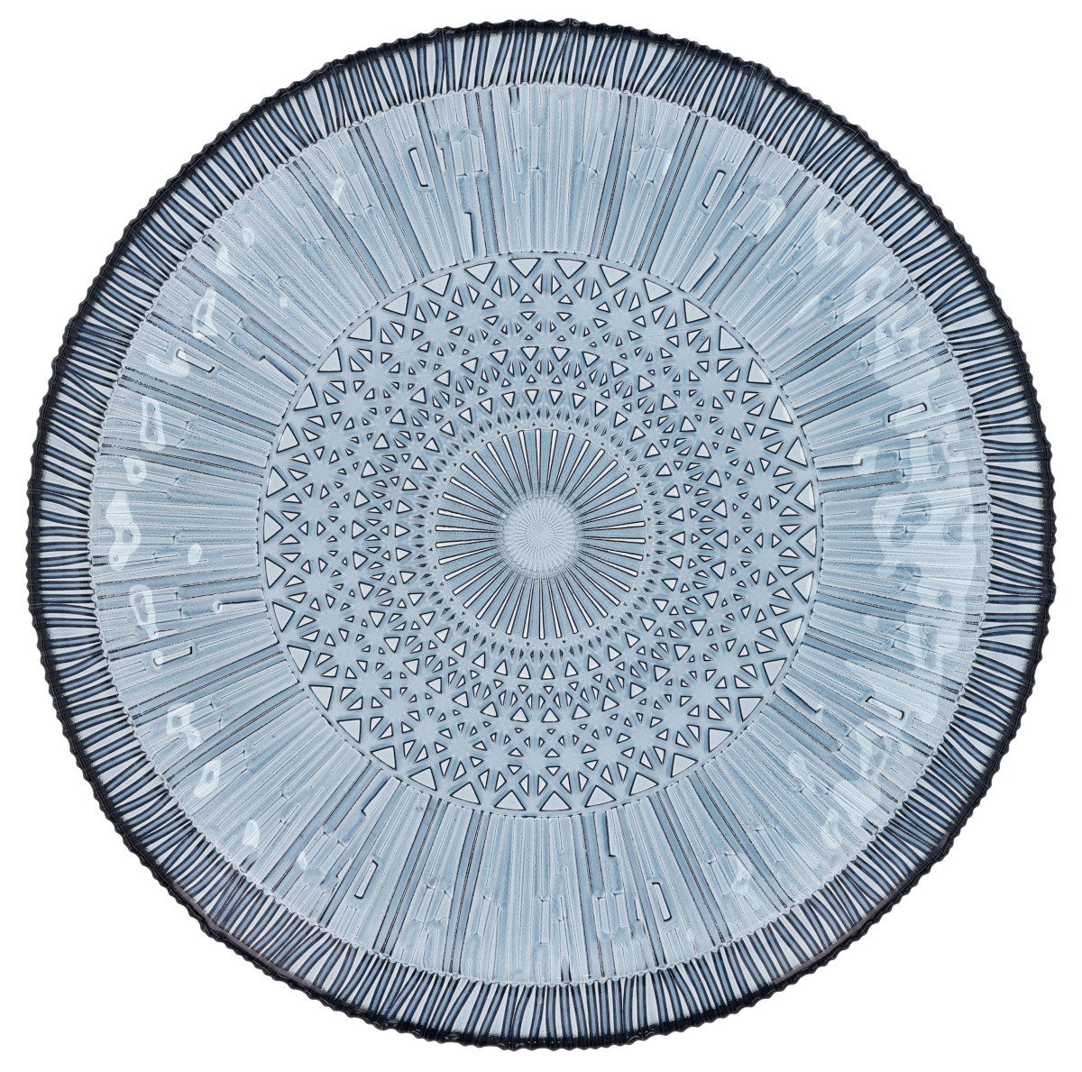 Bitz Servierplatte Kusintha Servierplatte rund blau 30cm, Glas, (Platten), Servierplatte rund Kusintha 30 cm Blau