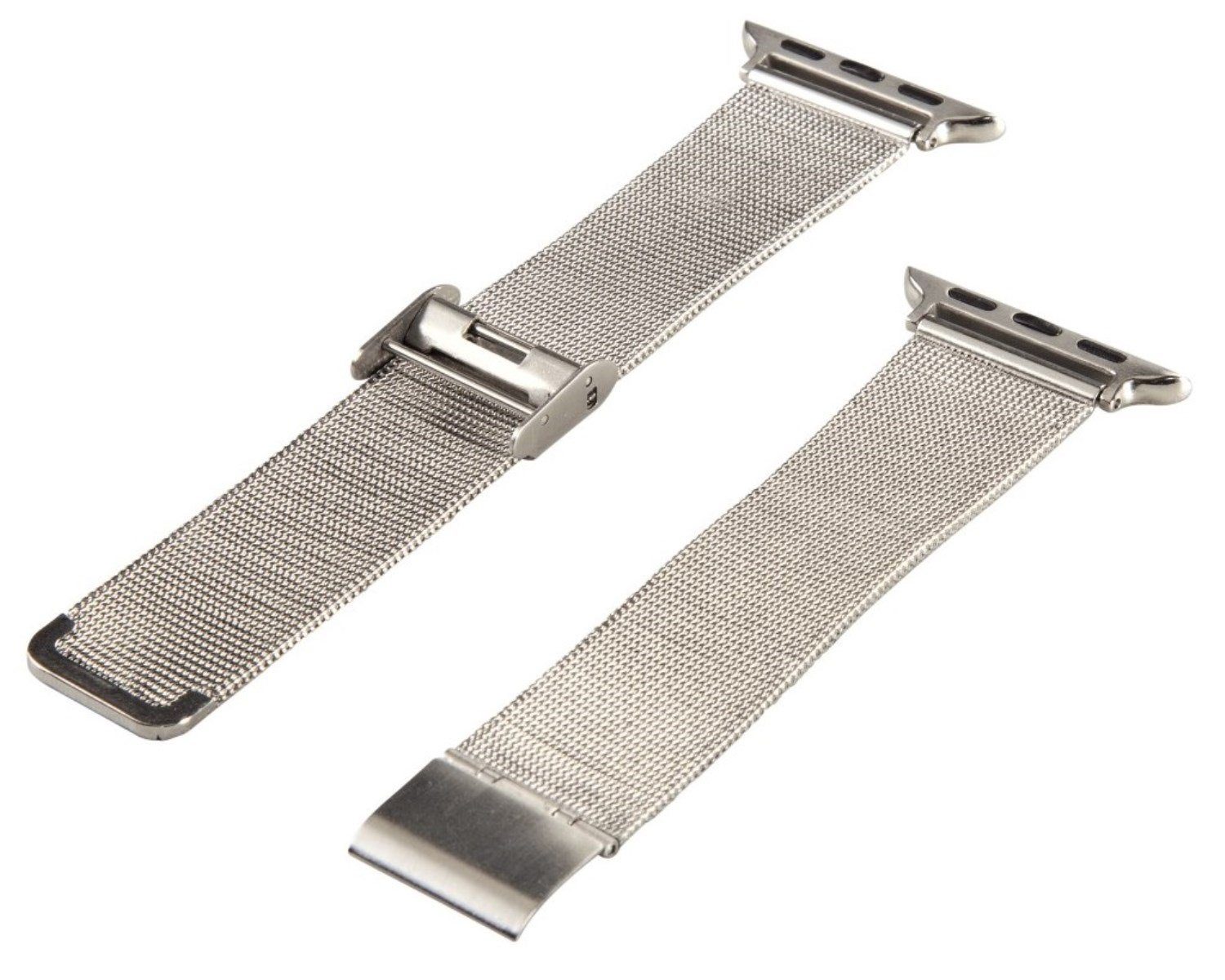 Hama Handyhülle Uhren-Armband Band Milanaise Edelstahl, für Apple Watch 40mm Series 4 (4. /5. /6. Gen) SE 40mm (6. Gen)