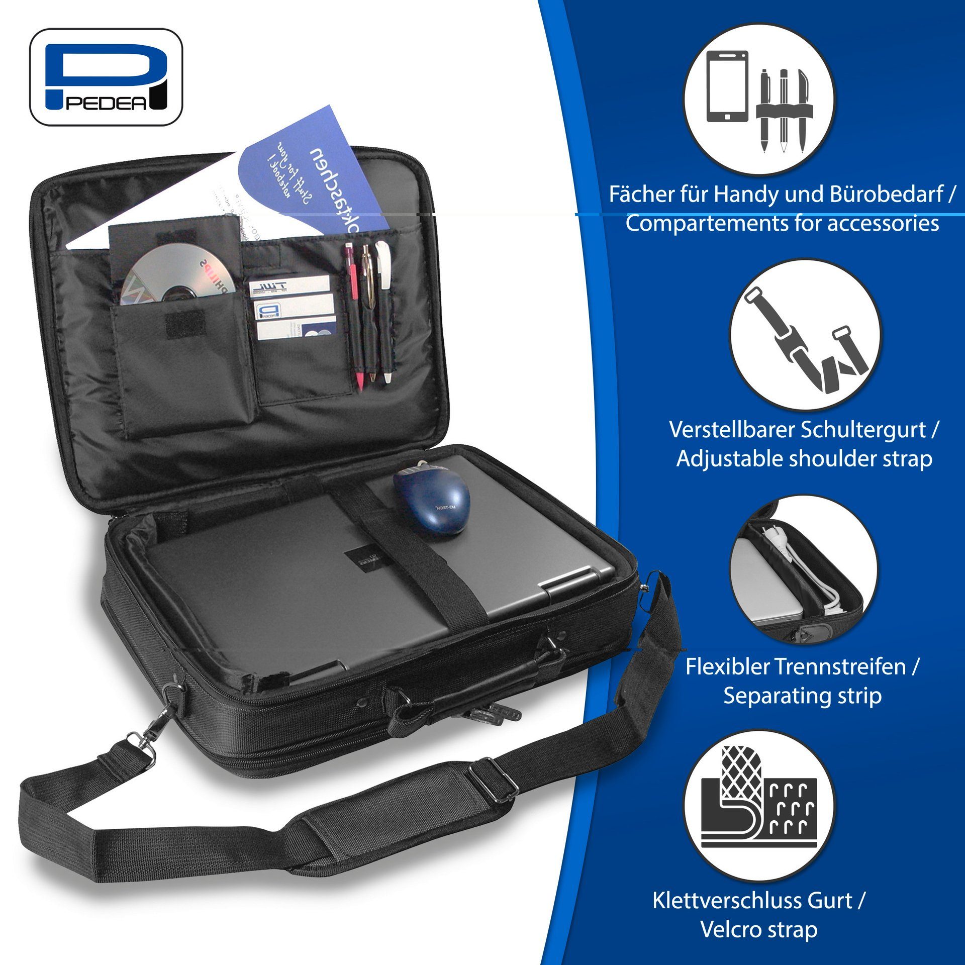 PEDEA Laptoptasche Premium 15,6 (39,6cm), wasserabweisend, günstig online kaufen