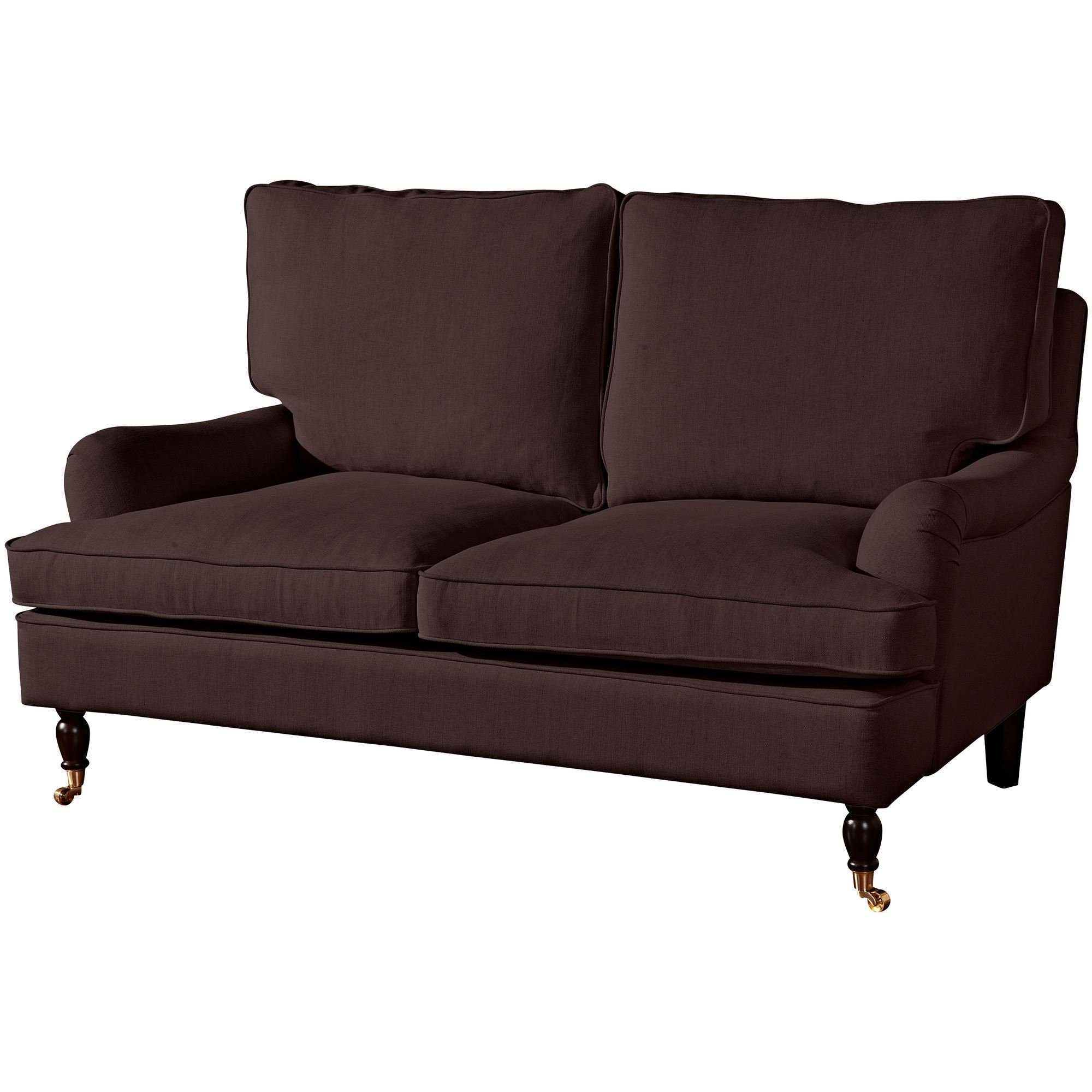 58 aufm Kessel Sofa Sofa 2-Sitzer Kathi Bezug Flachgewebe (Leinenoptik, Sparpreis inkl. Kostenlosem Versand 1 Teile, hochwertig verarbeitet,bequemer Sitz