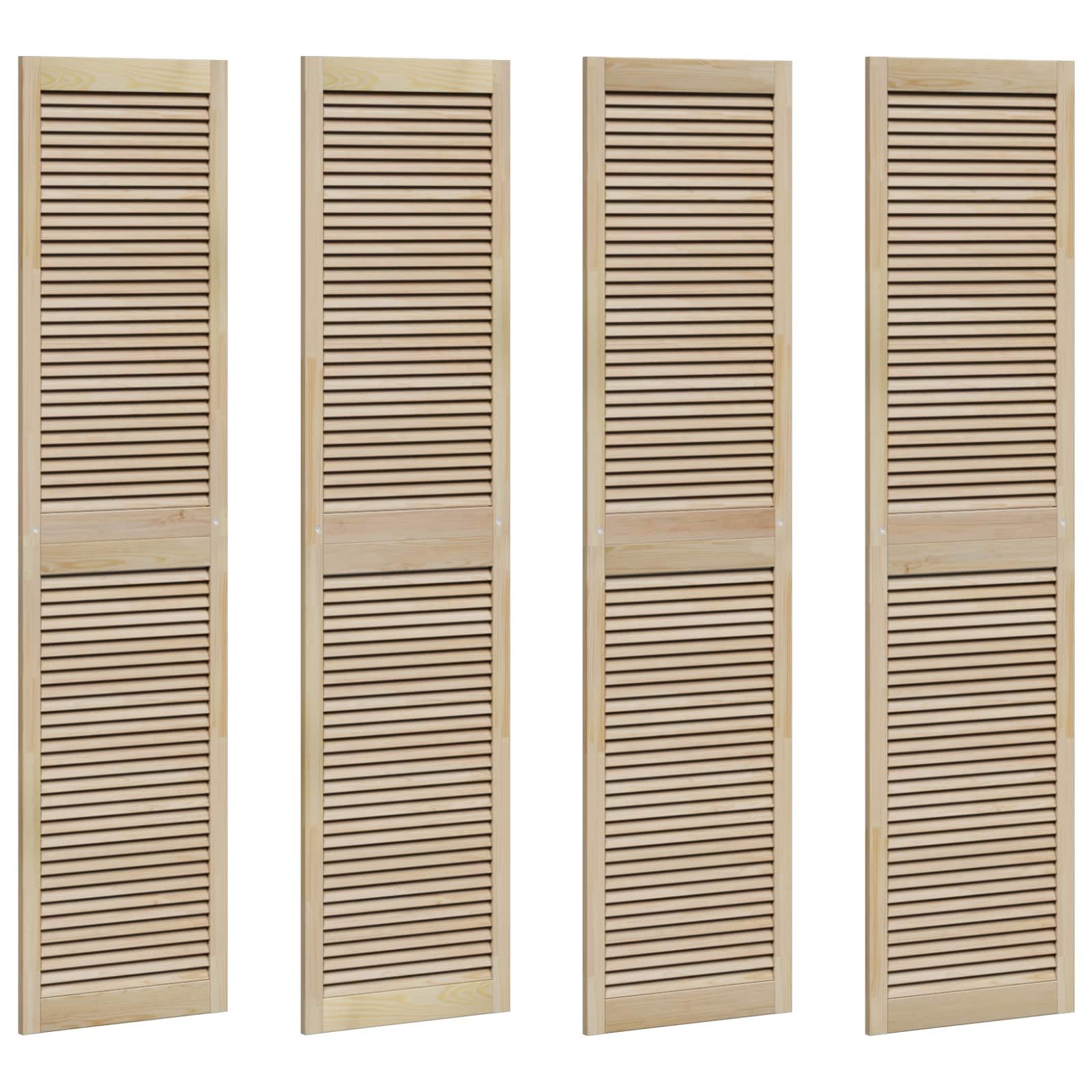 vidaXL Schranktür Schranktür mit Tür 4 stk. Natur 201 x 2,1 x 49,5 cm (4 St)